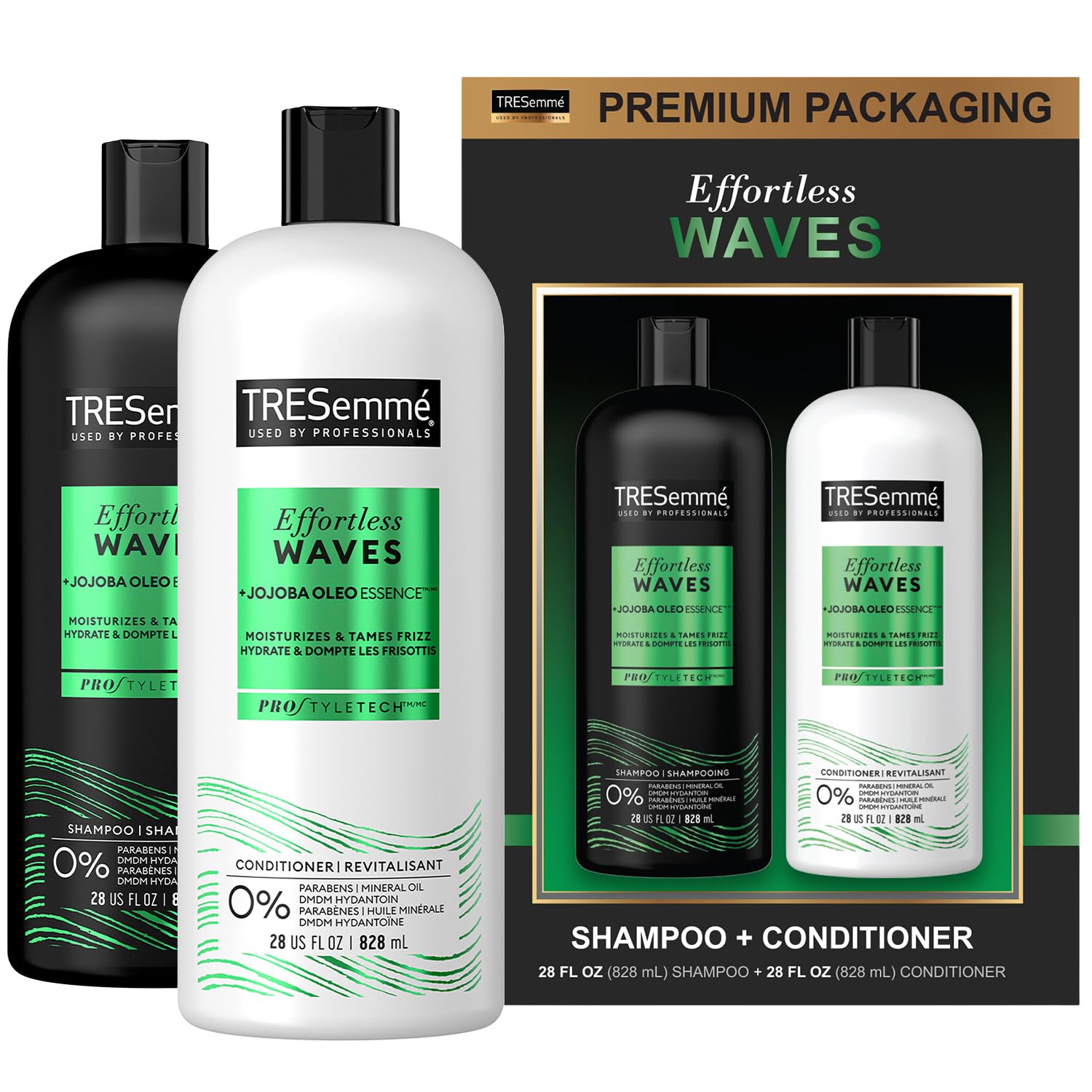 Foto 3 pulgar | Set De Cuidado Capilar Tresemmé Effortless Waves Curly Hair 800 Ml 2p - Venta Internacional.