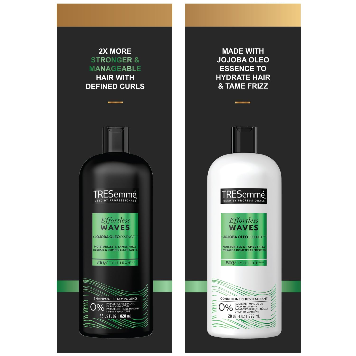 Foto 5 pulgar | Set De Cuidado Capilar Tresemmé Effortless Waves Curly Hair 800 Ml 2p - Venta Internacional.