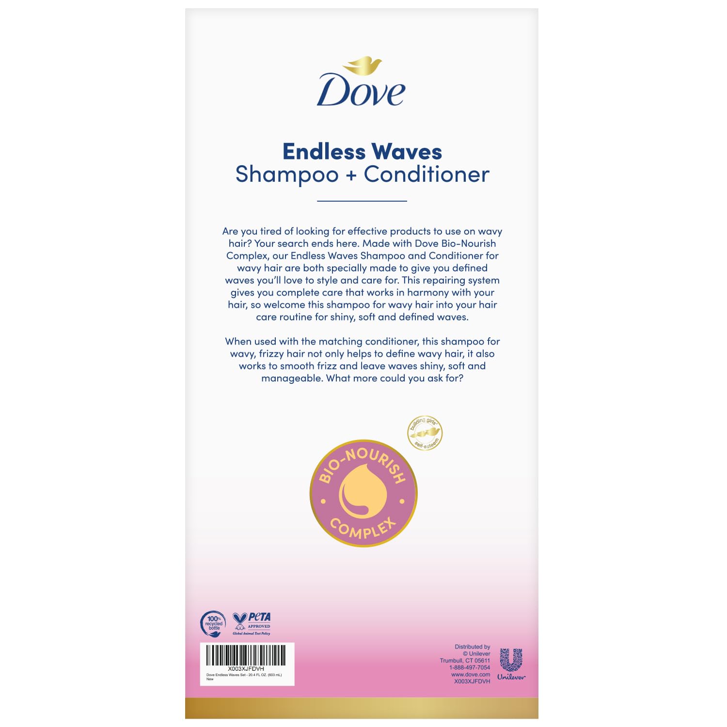 Foto 4 pulgar | Set De Champú Y Acondicionador Dove Endless Waves Curly Hair - Venta Internacional.