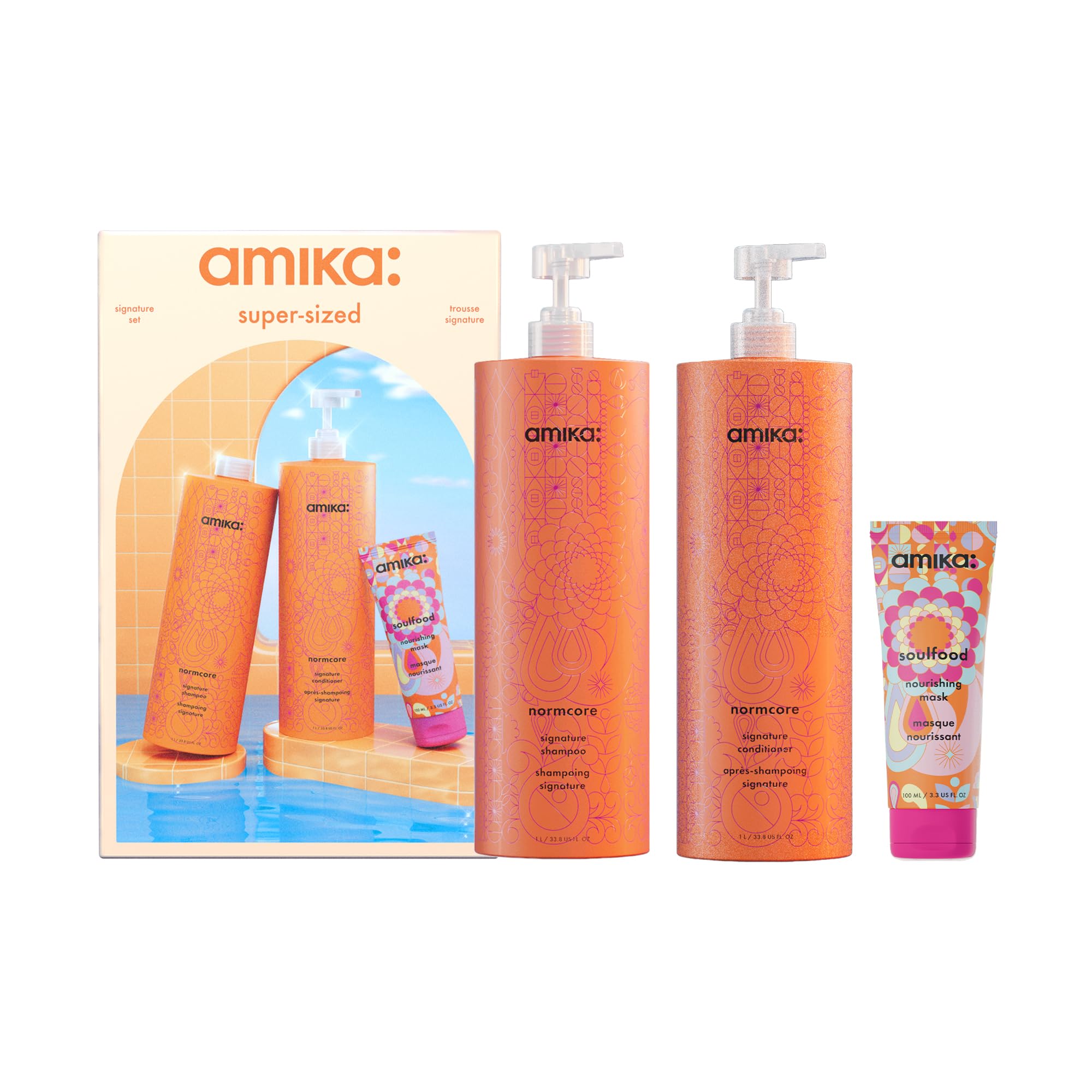 Foto 2 pulgar | Set Para El Cuidado Del Cabello Amika Supersize Signature Con Champú, Acondicionador Y Mascarilla Capilar - Ven