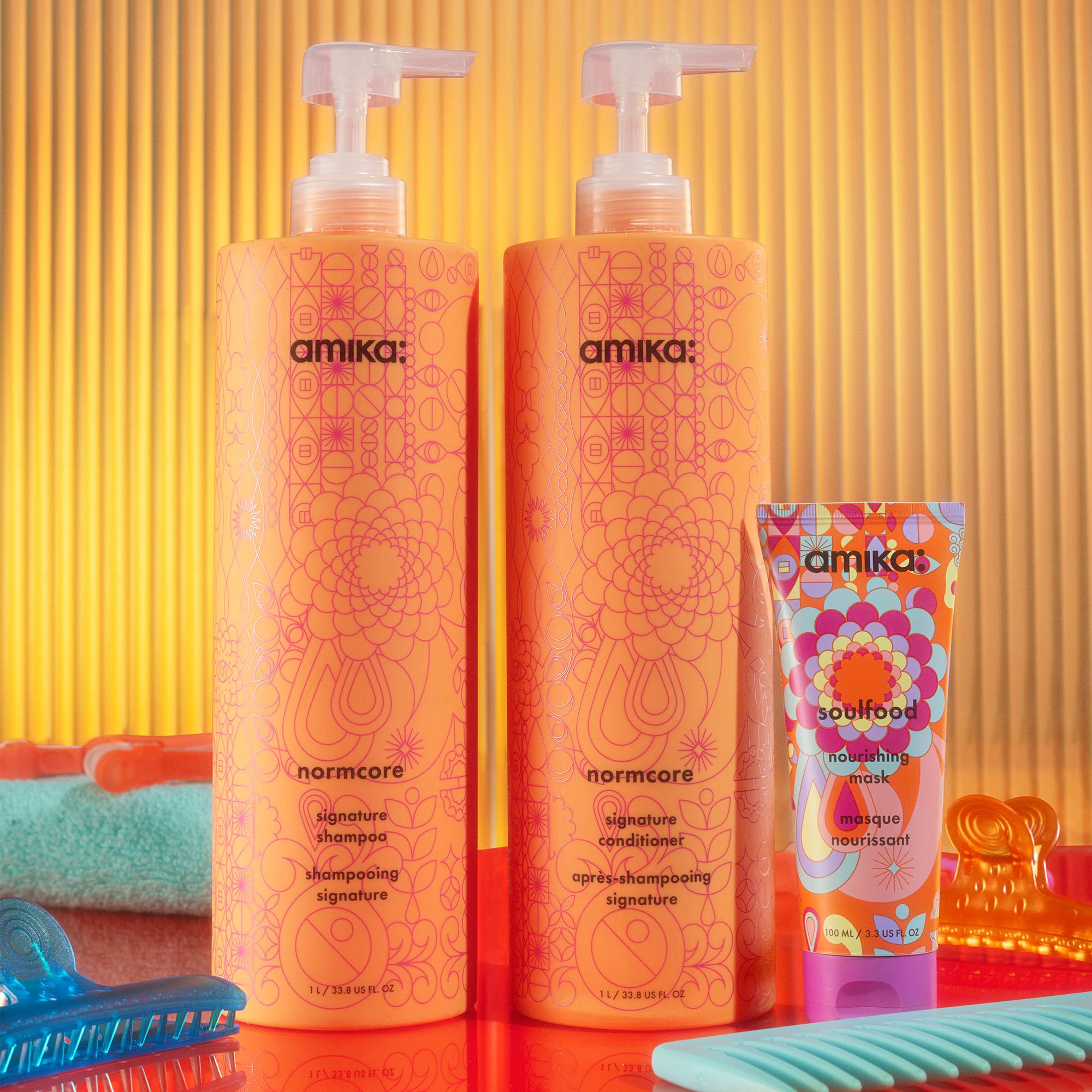 Foto 2 | Set Para El Cuidado Del Cabello Amika Supersize Signature Con Champú, Acondicionador Y Mascarilla Capilar - Ven