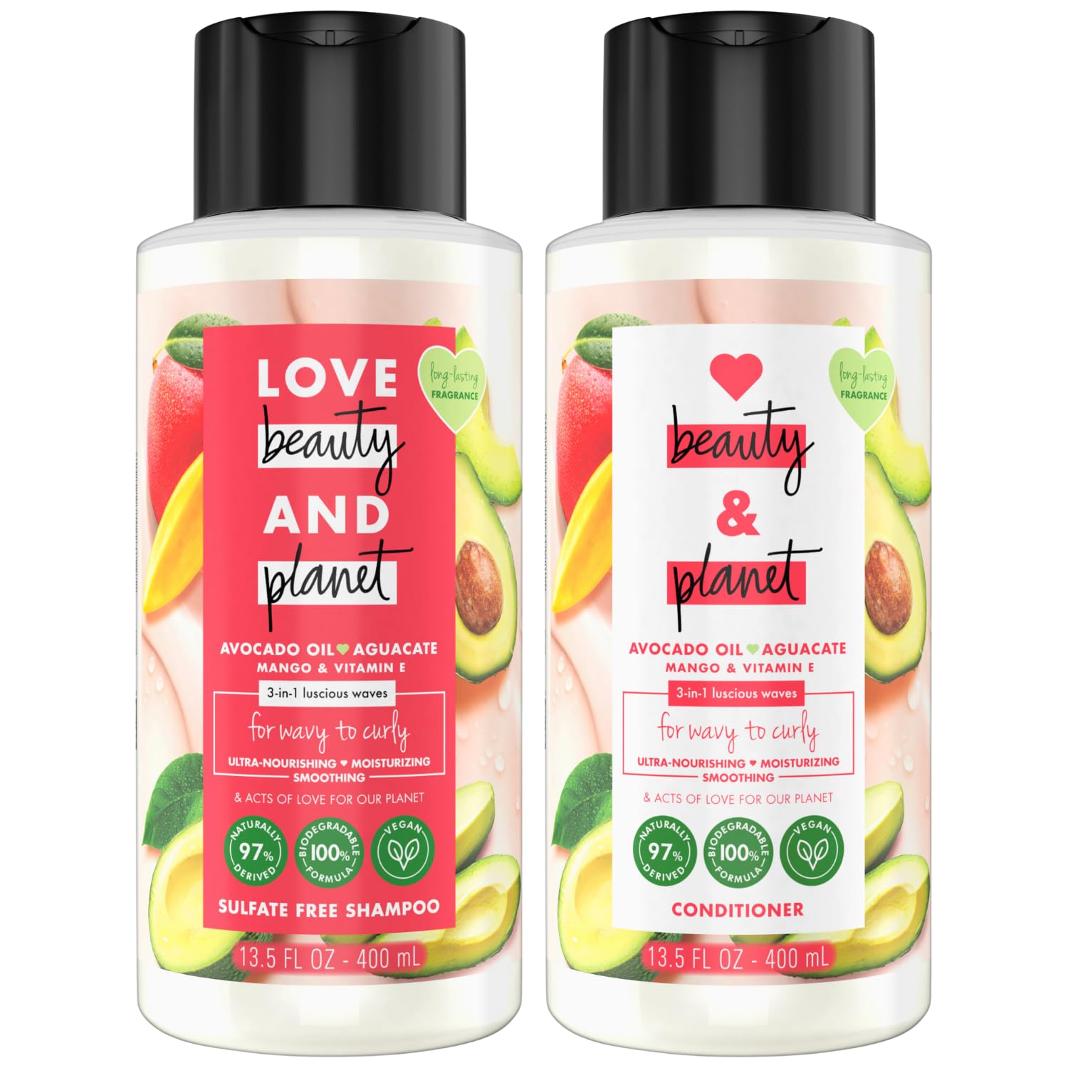 Foto 2 pulgar | Champú Y Acondicionador Love Beauty Planet Avocado Oil - Venta Internacional.