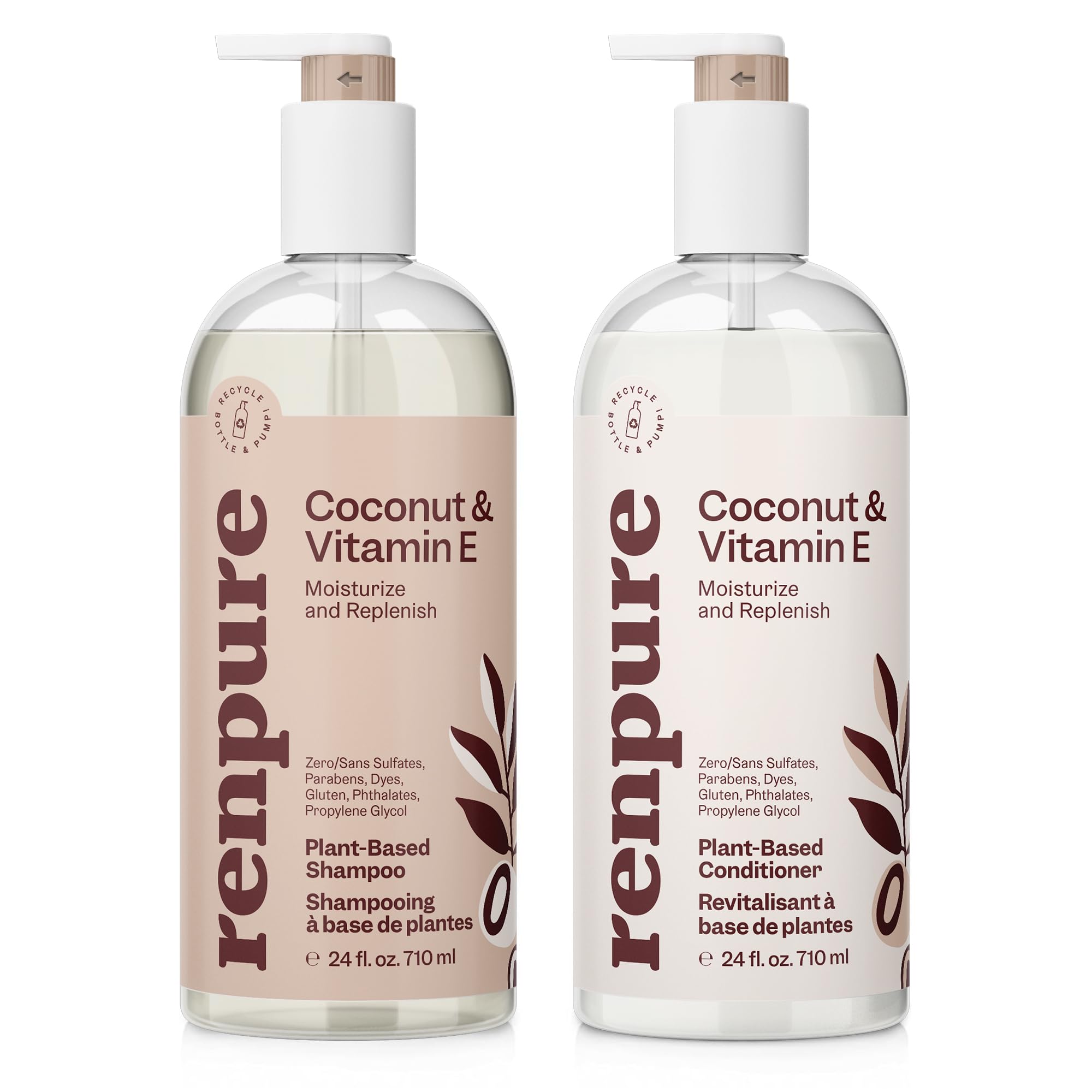 Foto 1 | Set De Champú Y Acondicionador Renpure Coco Y Vitamina E 720ml - Venta Internacional.