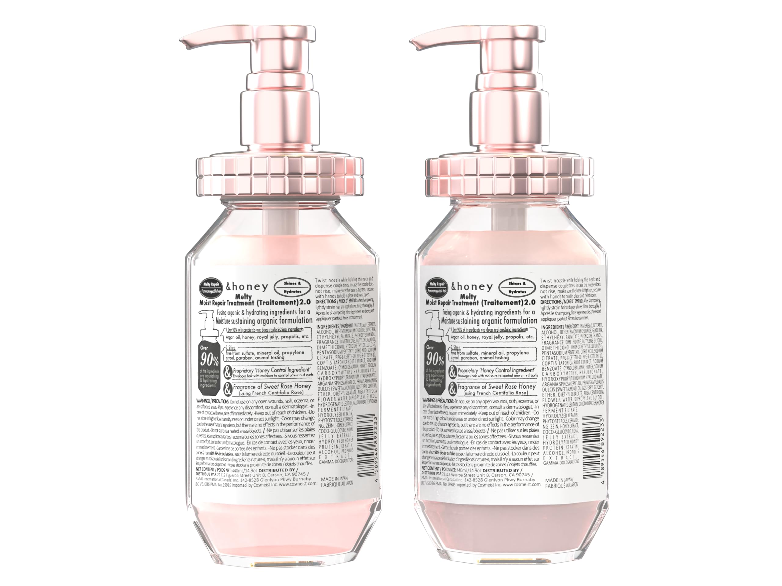 Foto 7 | Set De Champú Y Tratamiento Honey Melty Moist Repair Para Cabello Encrespado - Venta Internacional.