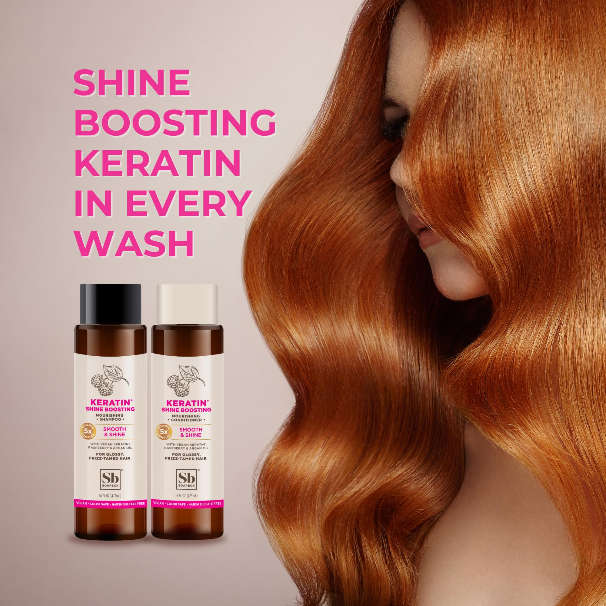Foto 8 pulgar | Set De Champú Y Acondicionador Soapbox Shine Boosting Keratin - Venta Internacional.