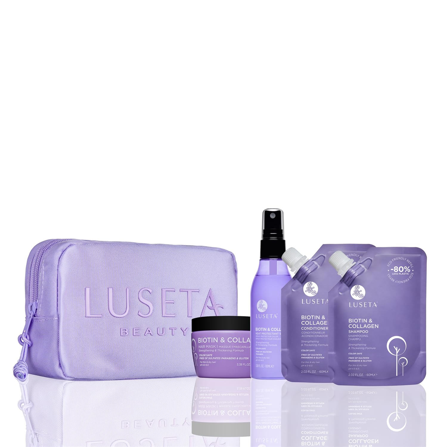 Kit Para Fortalecer El Cabello Luseta Biotina Y Colágeno Jet-set Travel - Venta Internacional.