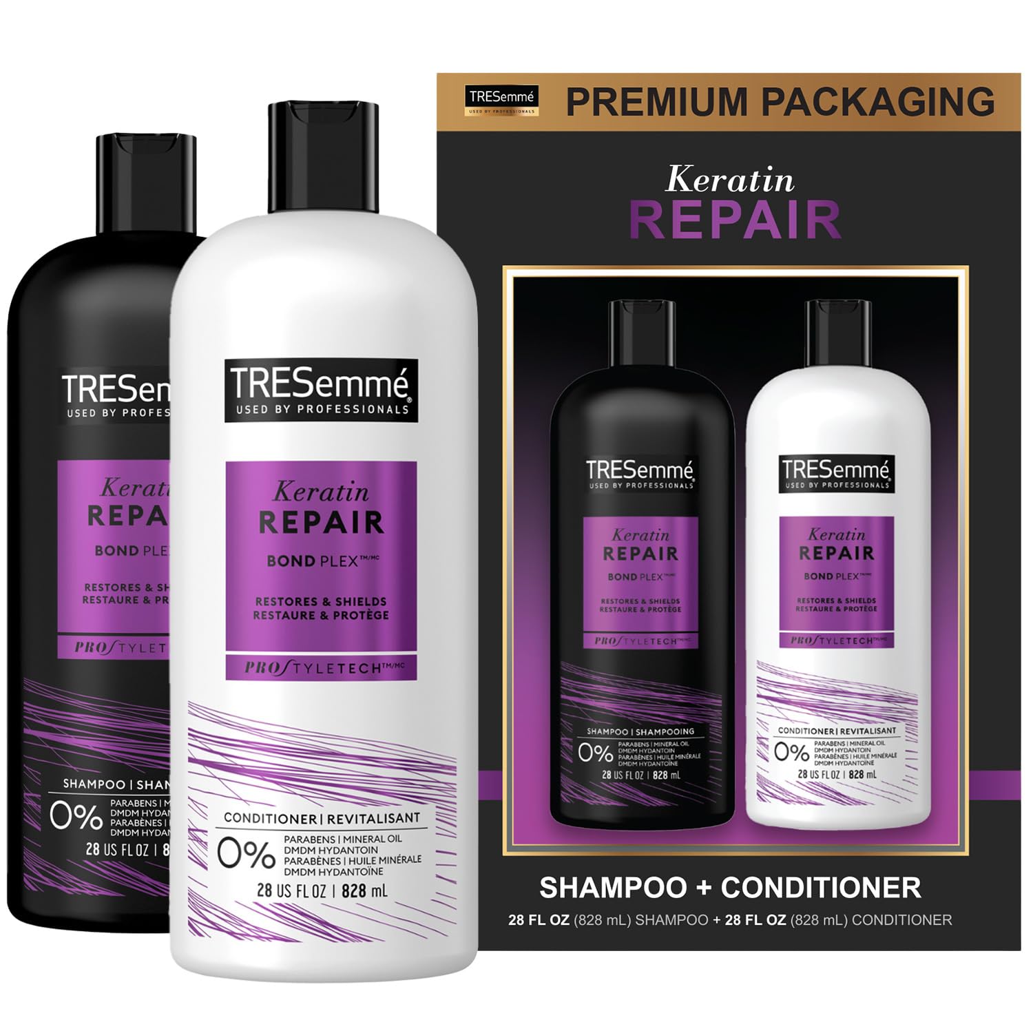 Foto 3 pulgar | Set De Champú Y Acondicionador Para Tratamiento Capilar Tresemmé Keratin - Venta Internacional.