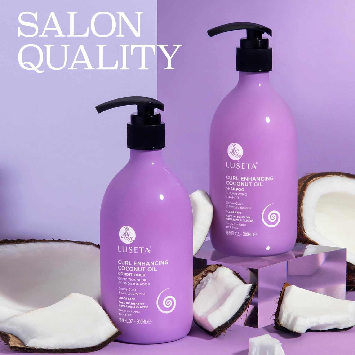 Foto 4 pulgar | Set De Champú Y Acondicionador Luseta Curly Hair Con Aceite De Coco - Venta Internacional.