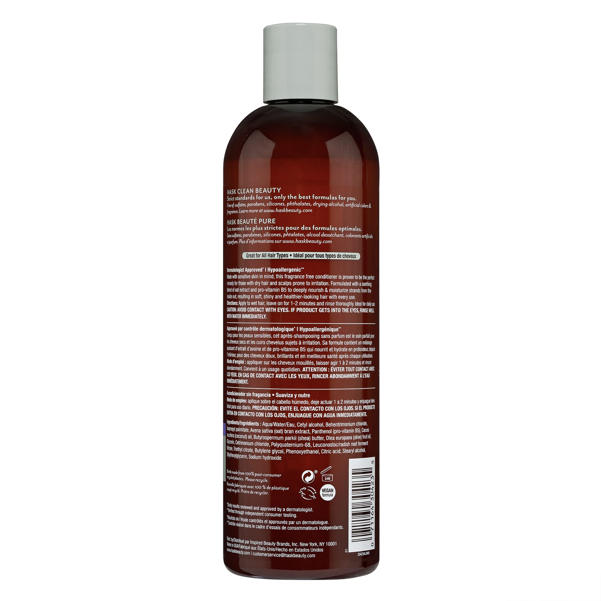 Foto 4 | Set De Champú Y Acondicionador Hask Sensitive Care Sin Fragancia - Venta Internacional.