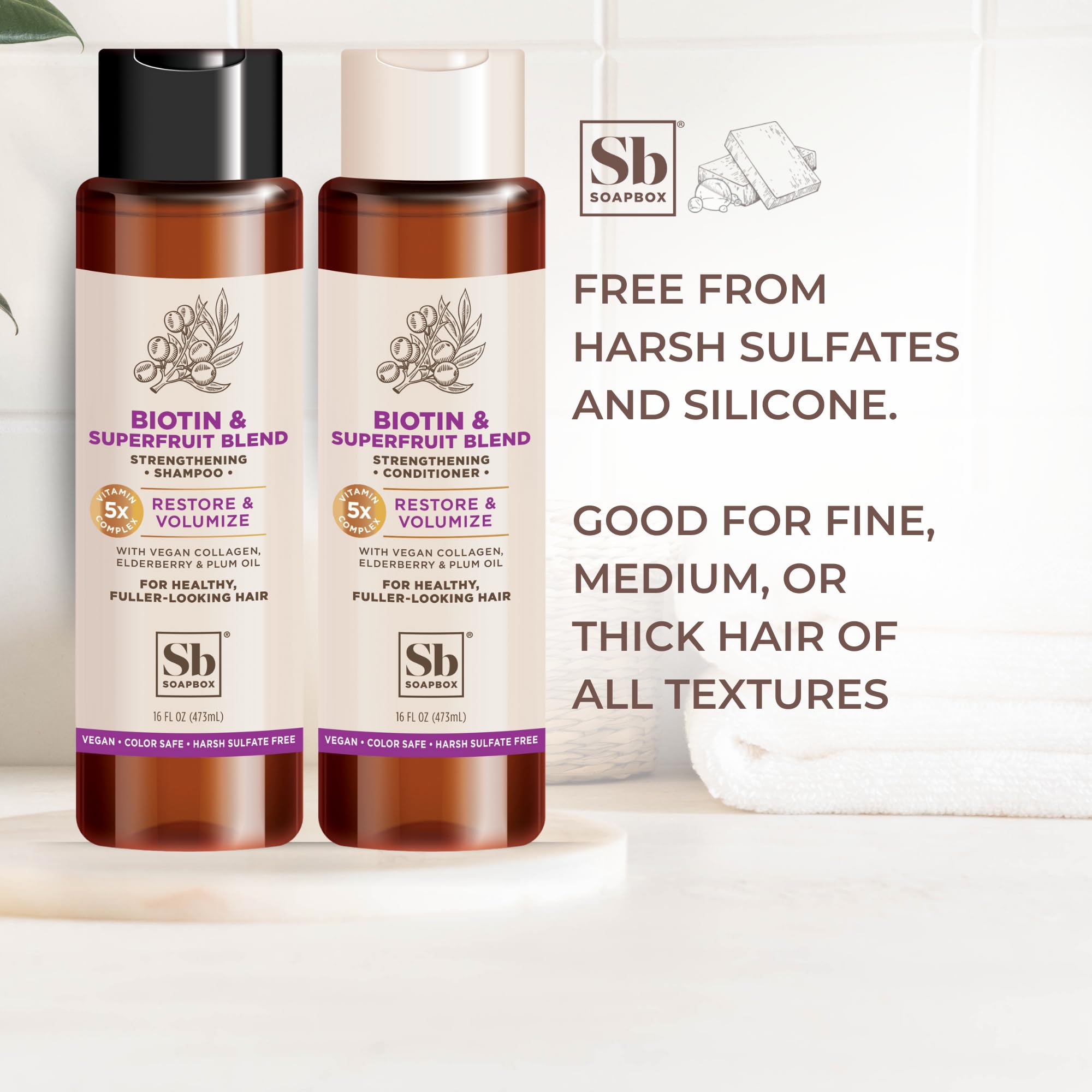 Foto 5 | Set De Champú Y Acondicionador Soapbox Biotin & Superfruit 1l - Venta Internacional.