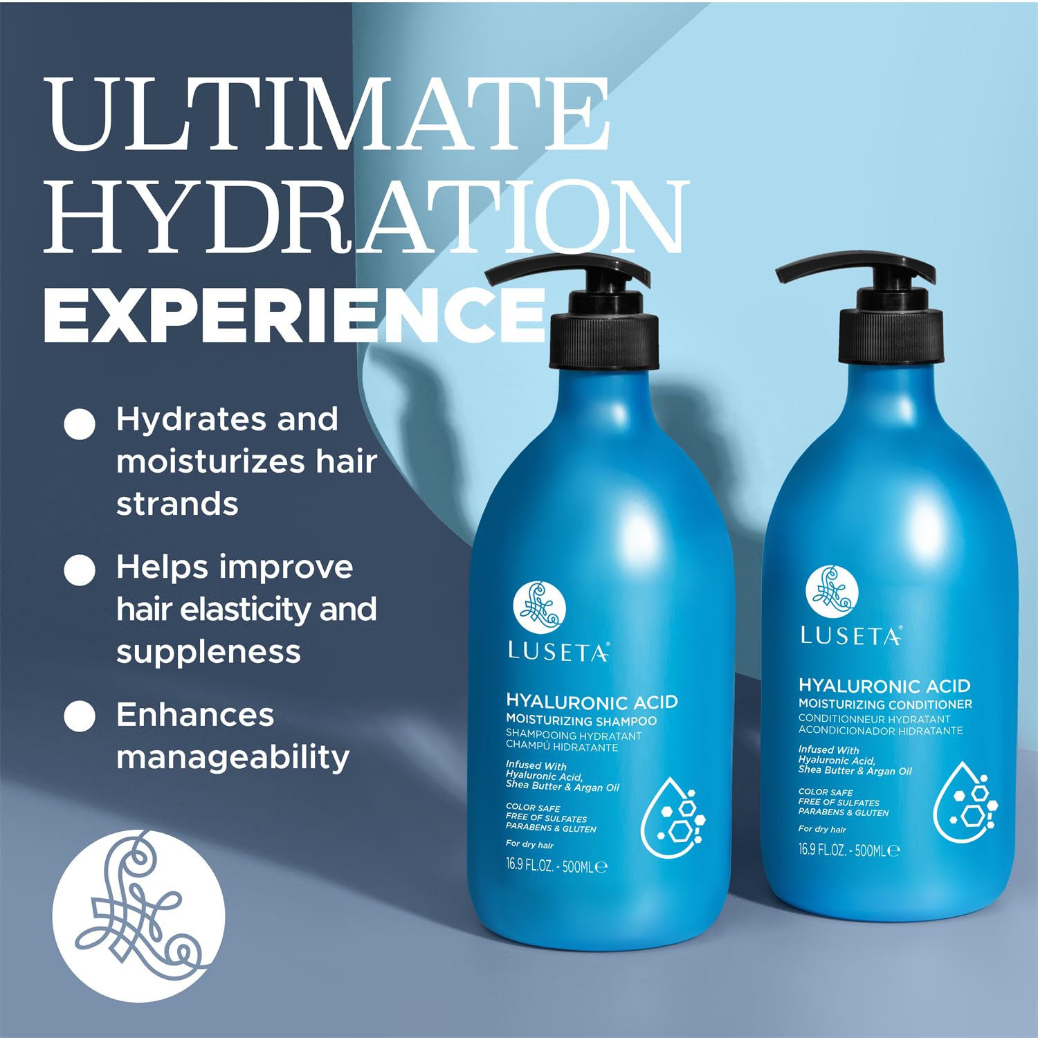 Foto 4 pulgar | Set De Champú Y Acondicionador Luseta Hidratante De 500 Ml Con Aceite De Argán - Venta Internacional.