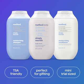 Foto 4 | Set De Regalo Method, Gel De Baño Y Cuidado Del Cabello Simply Nourish, 100 Ml - Venta Internacional.