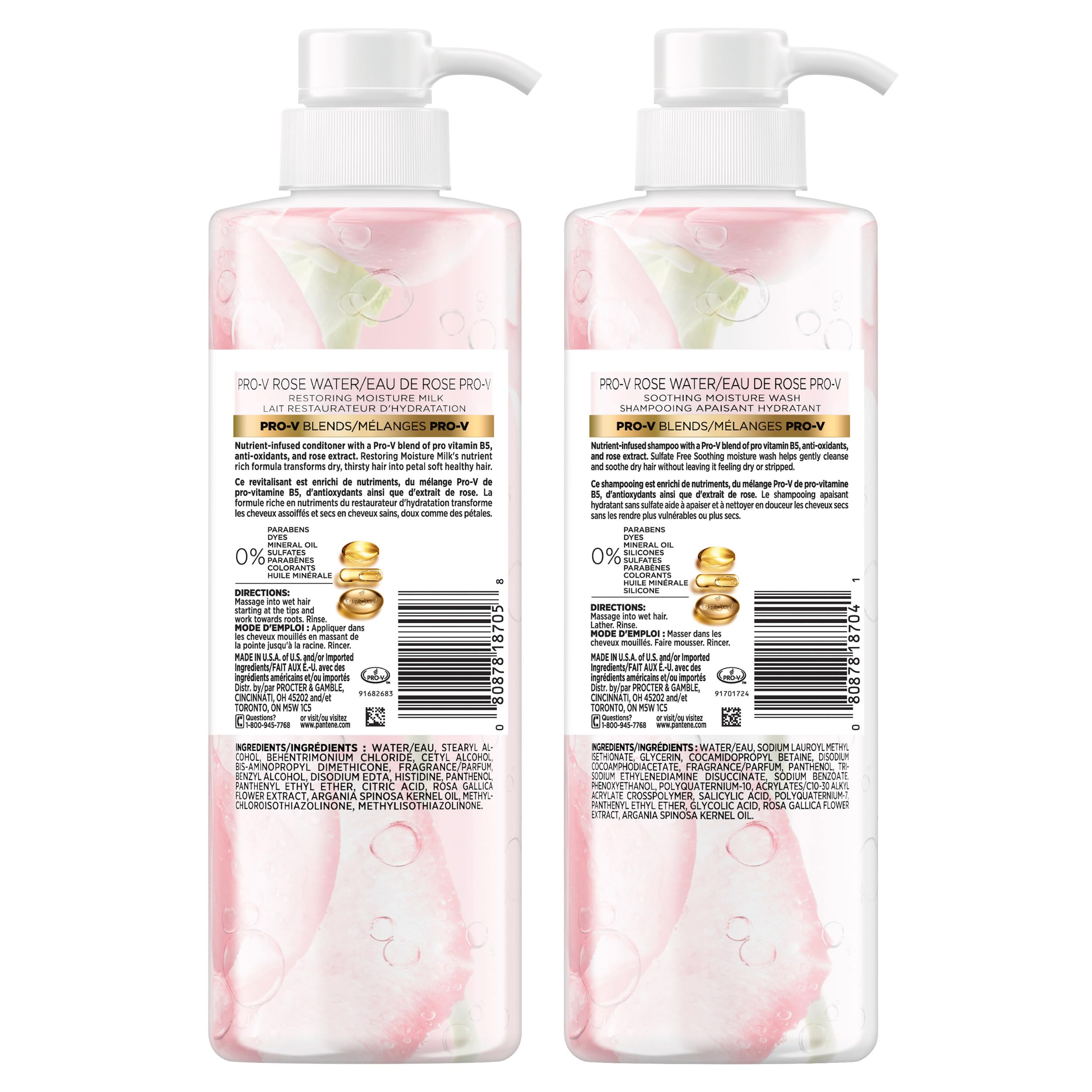 Foto 8 pulgar | Set De Champú Y Acondicionador Pantene Rose Water, 500 Ml, Paquete De 2 - Venta Internacional.