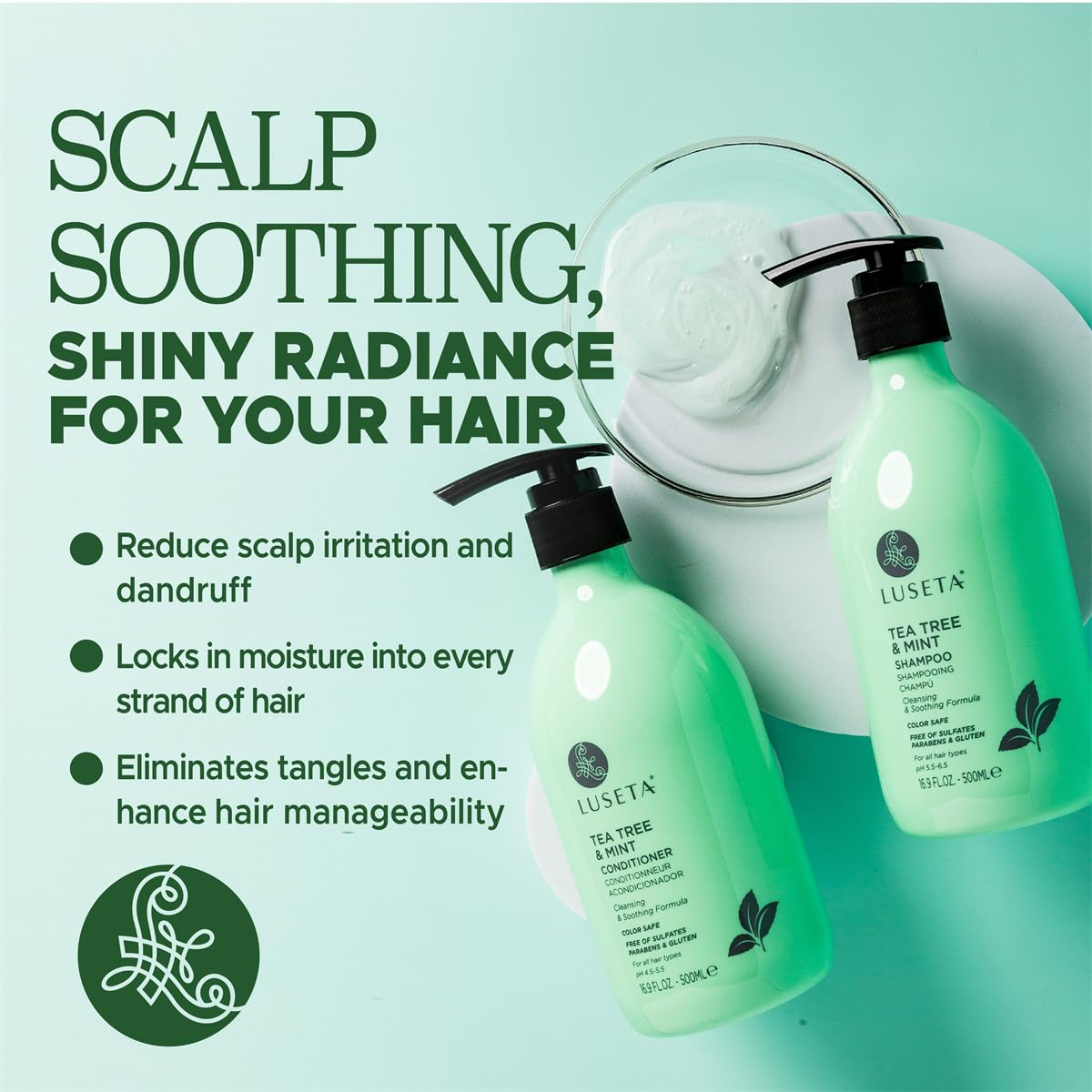 Foto 4 pulgar | Set De Champú Y Acondicionador Luseta Tea Tree Mint Hair Growth - Venta Internacional.