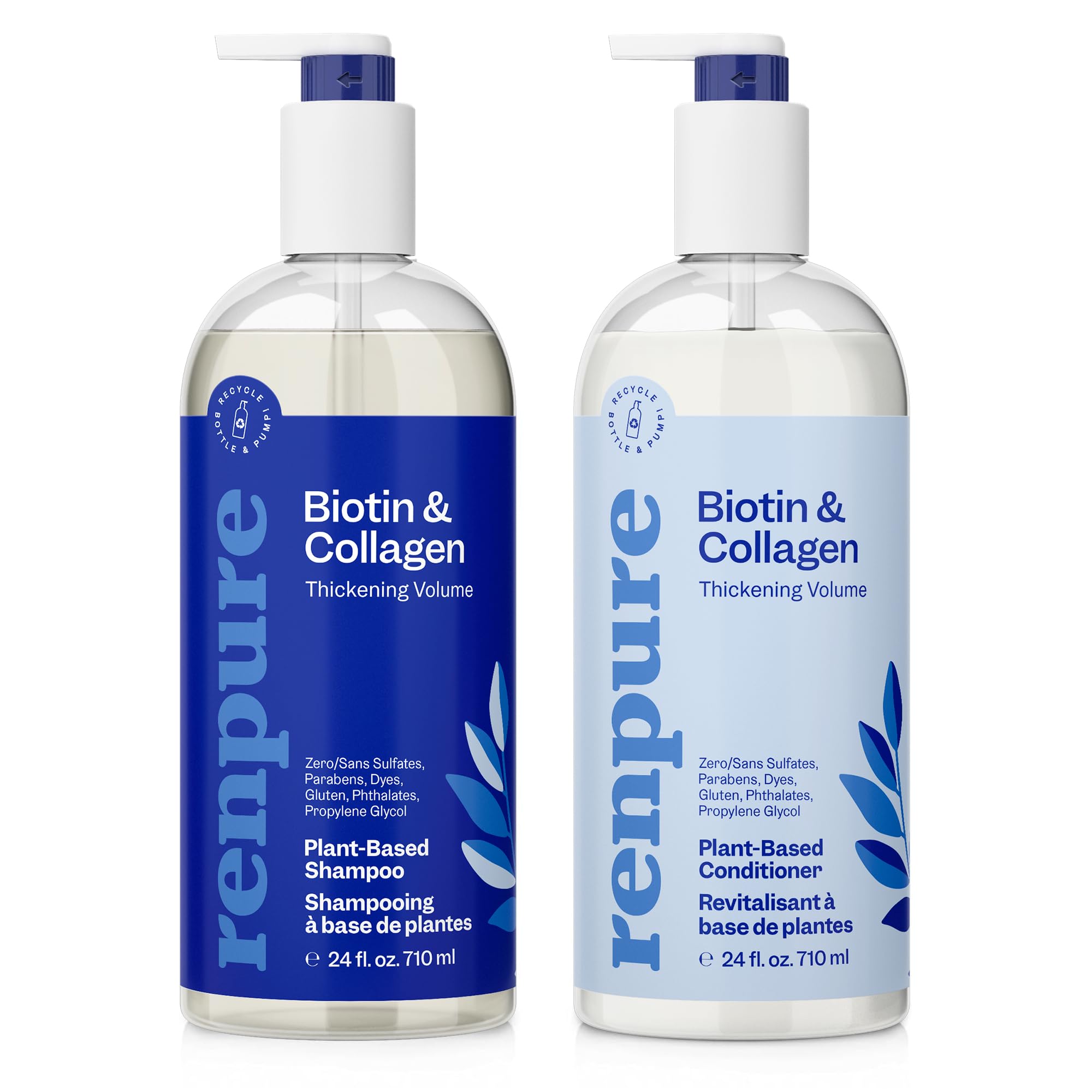 Foto 2 pulgar | Set De Champú Y Acondicionador Renpure Biotin & Collagen 720ml - Venta Internacional.
