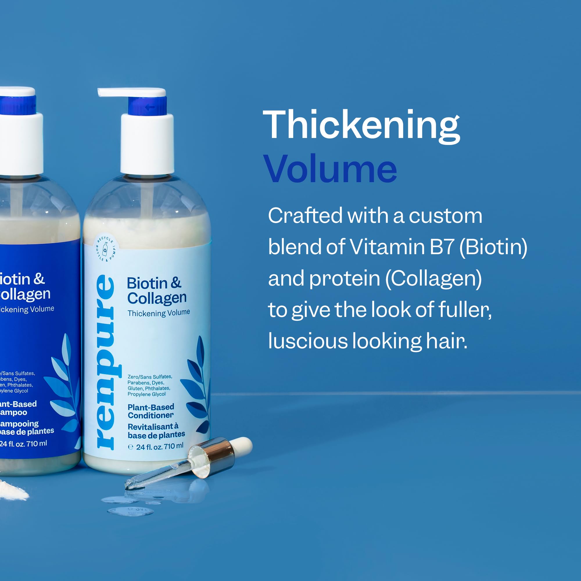 Foto 4 pulgar | Set De Champú Y Acondicionador Renpure Biotin & Collagen 720ml - Venta Internacional.