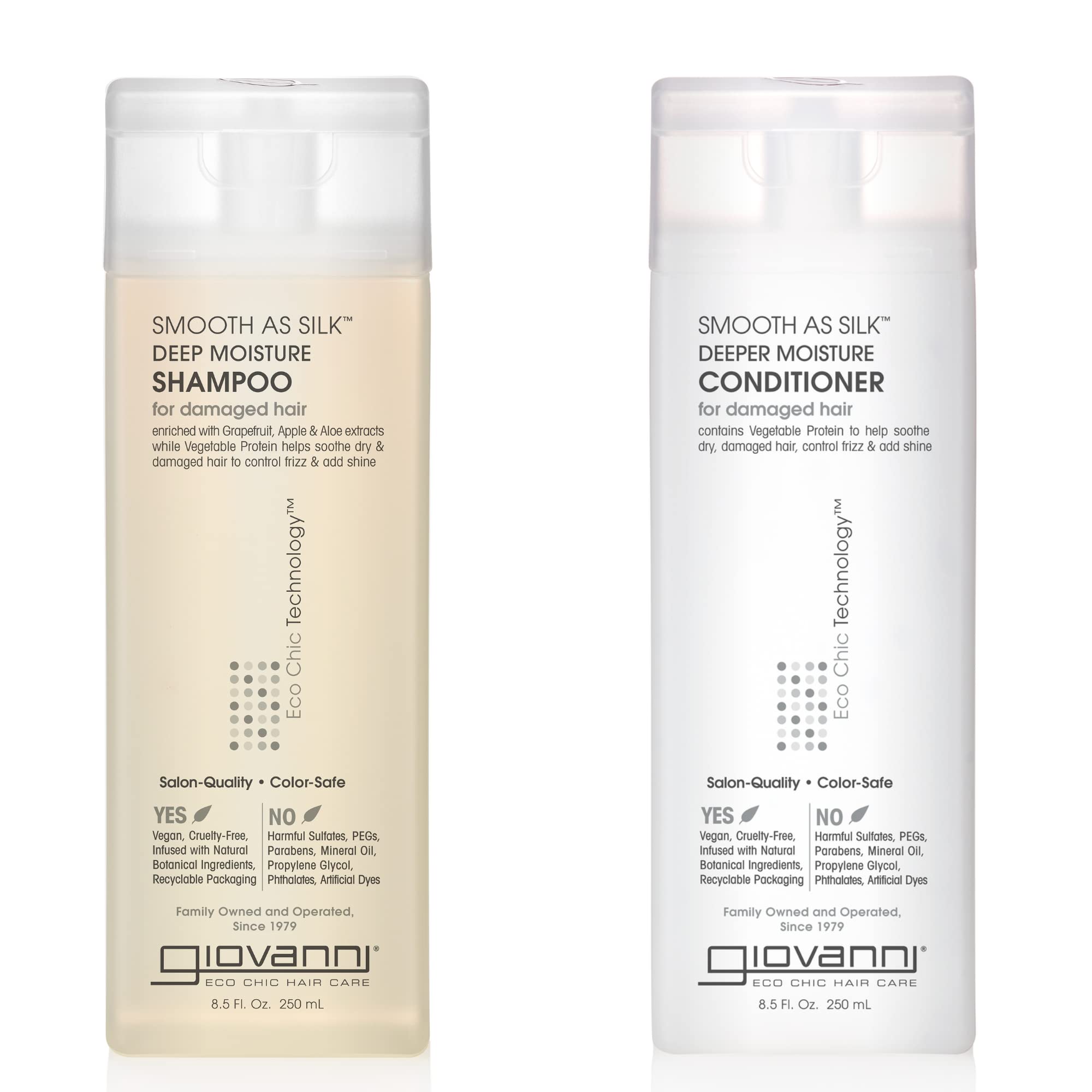 Set De Champú Y Acondicionador Giovanni Smooth As Silk 250 Ml - Venta Internacional.