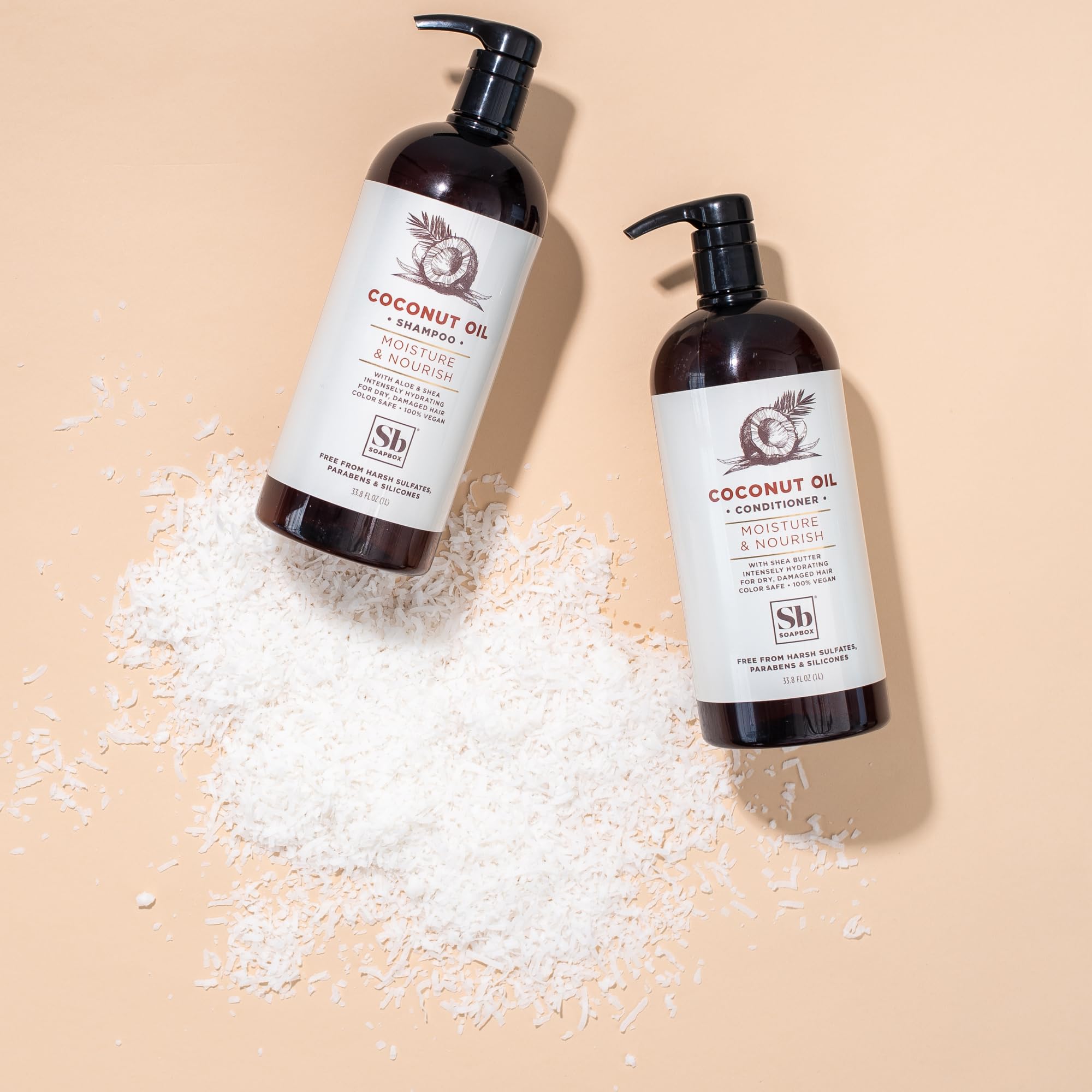 Foto 4 pulgar | Set De Champú Y Acondicionador Soapbox Con Aceite De Coco 1l (x2) - Venta Internacional.