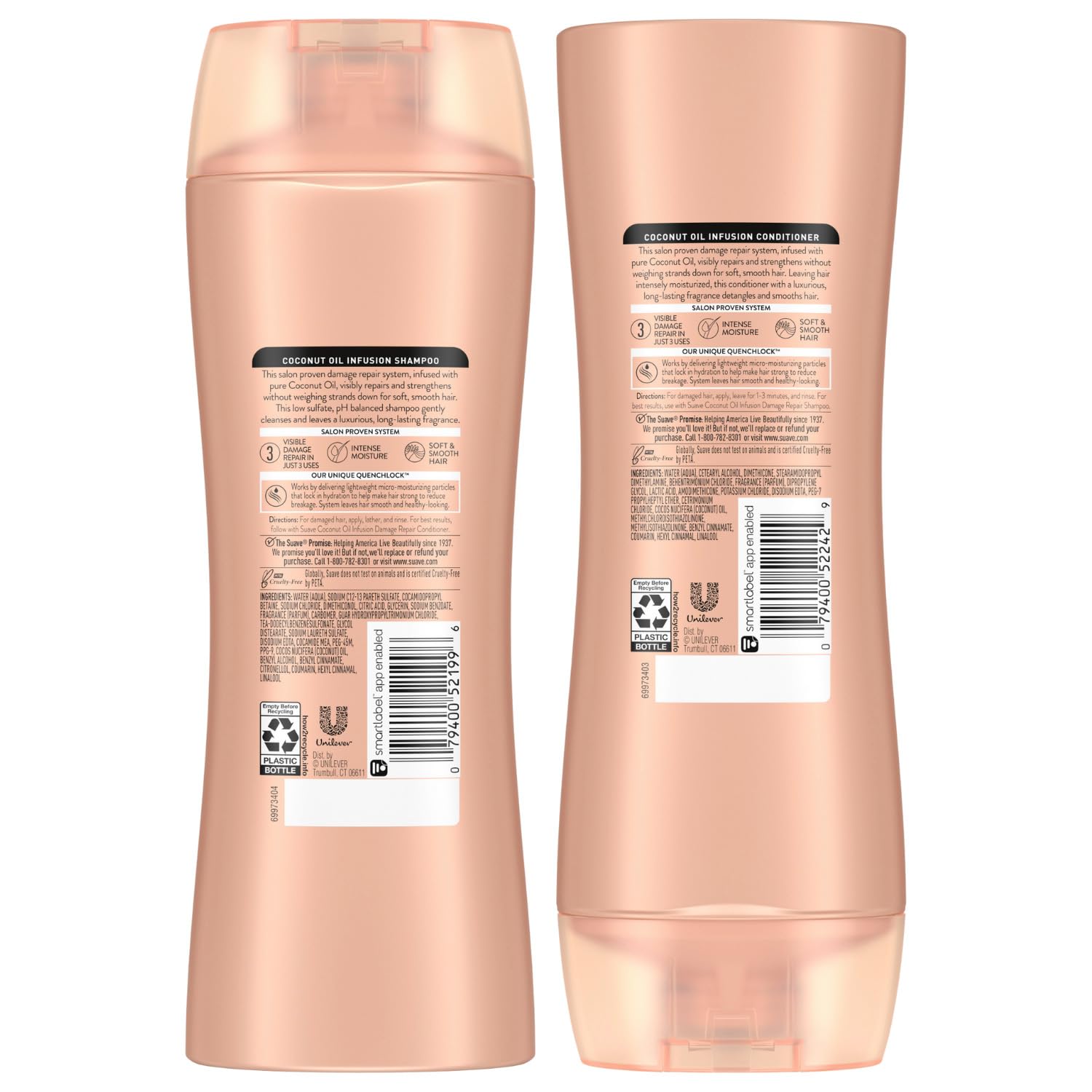 Foto 3 pulgar | Set De Champú Y Acondicionador Suave Coconut Oil Infusion - Venta Internacional.
