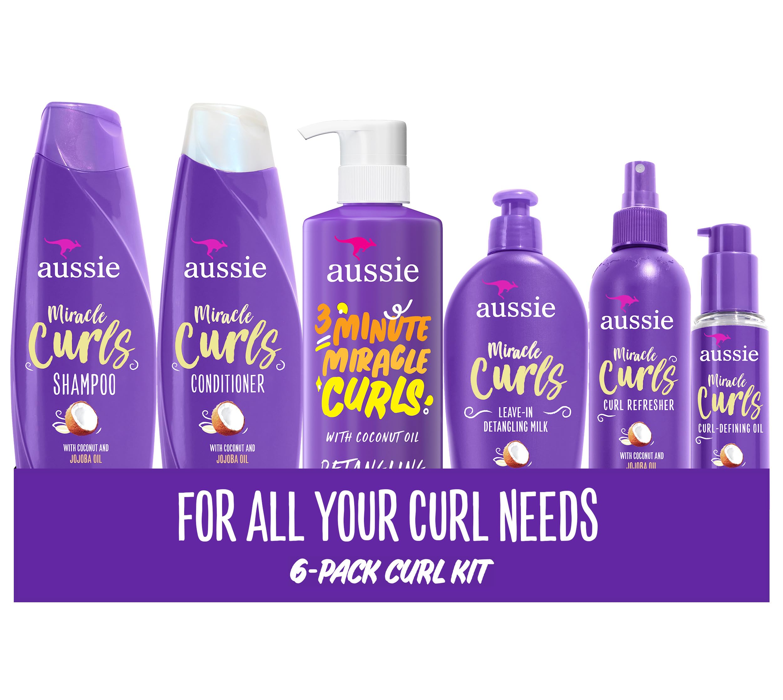 Foto 1 | Set Para El Cuidado Del Cabello Aussie Miracle Curls, Champú Y Acondicionador +4 - Venta Internacional.