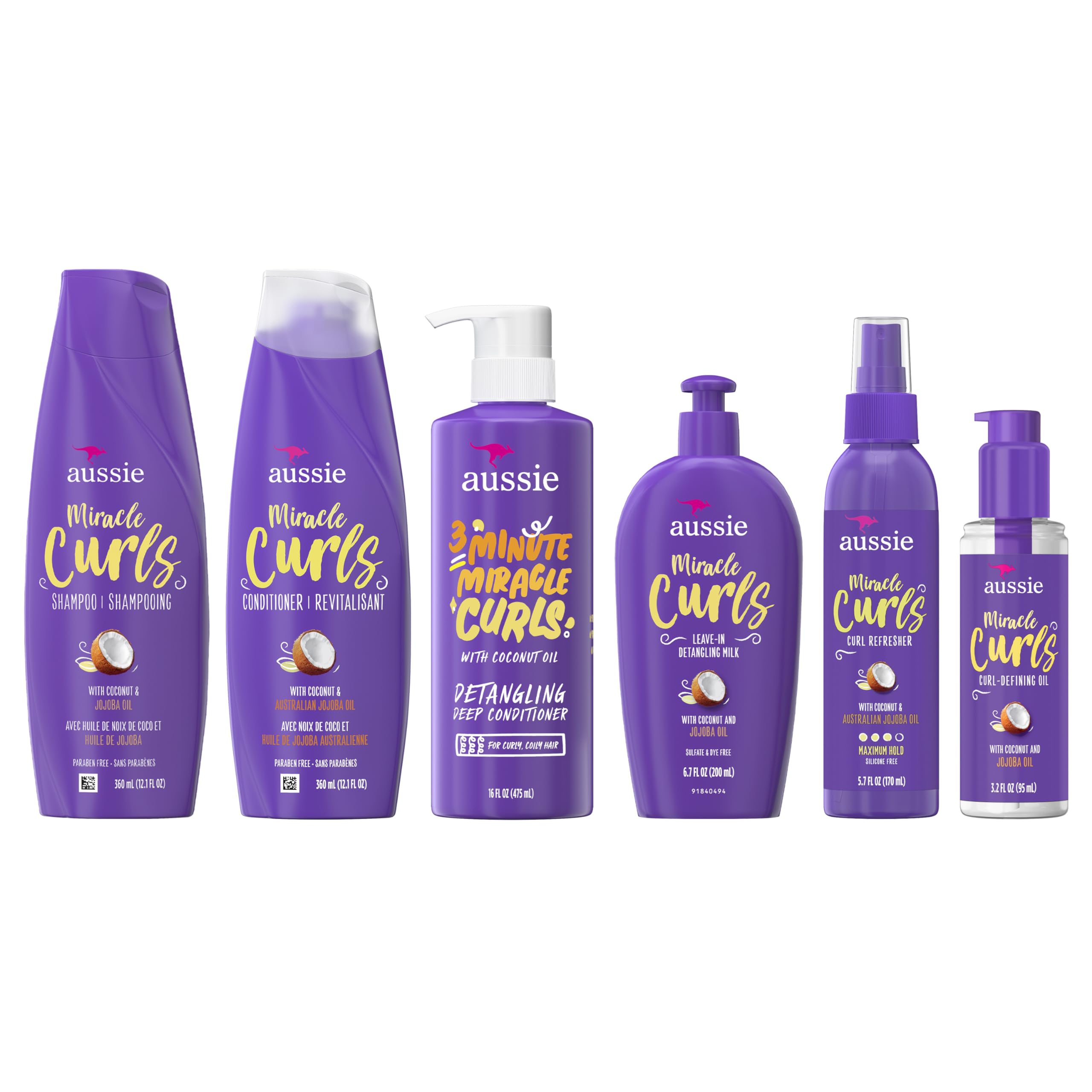 Foto 8 pulgar | Set Para El Cuidado Del Cabello Aussie Miracle Curls, Champú Y Acondicionador +4 - Venta Internacional.