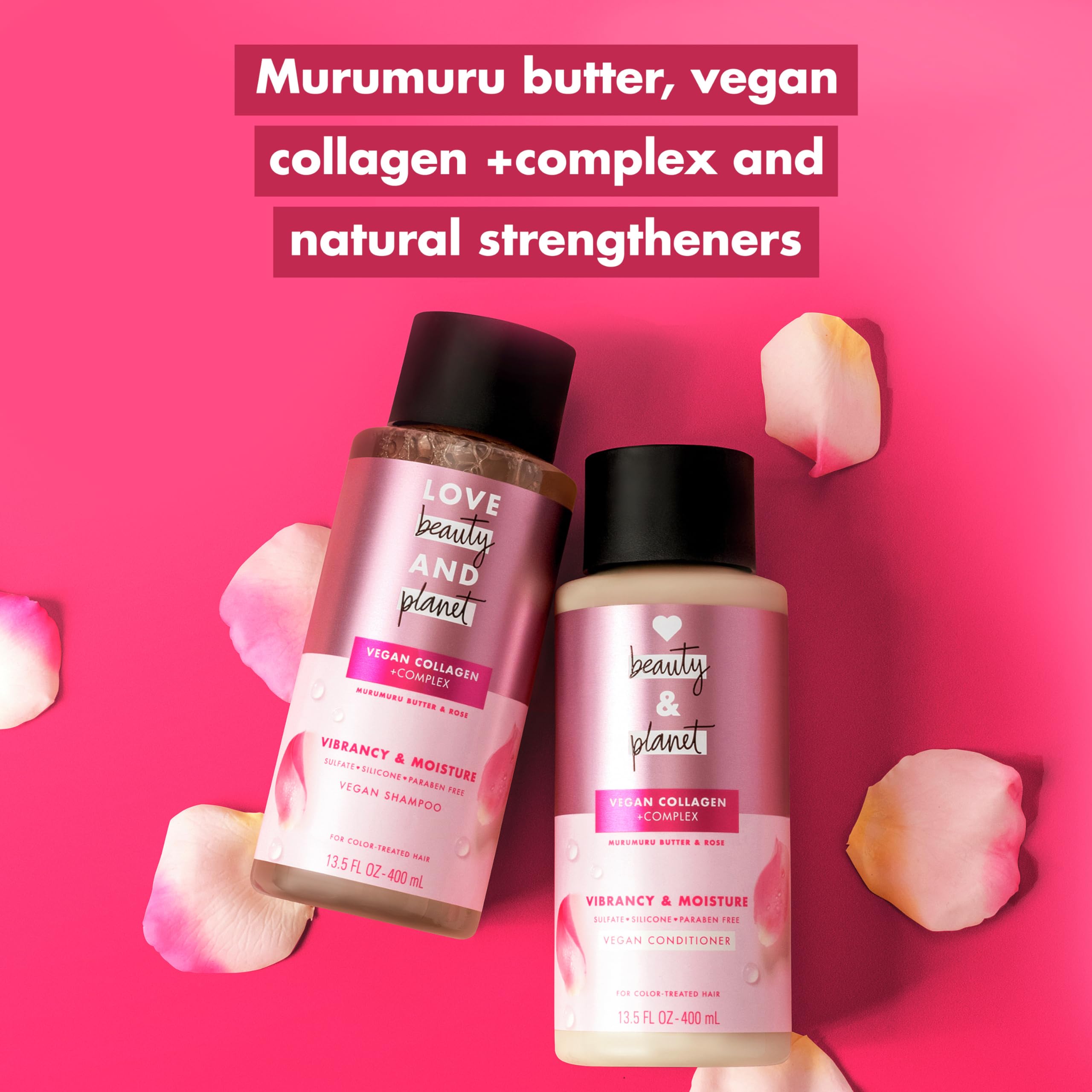 Foto 3 pulgar | Champú Y Acondicionador Love Beauty And Planet Murumuru Butter & Rose 400 Ml - Venta Internacional.