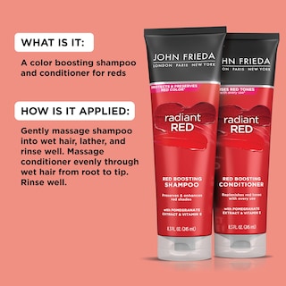 Foto 4 | Paquete De Champú Y Acondicionador John Frieda Radiant Red - Venta Internacional.