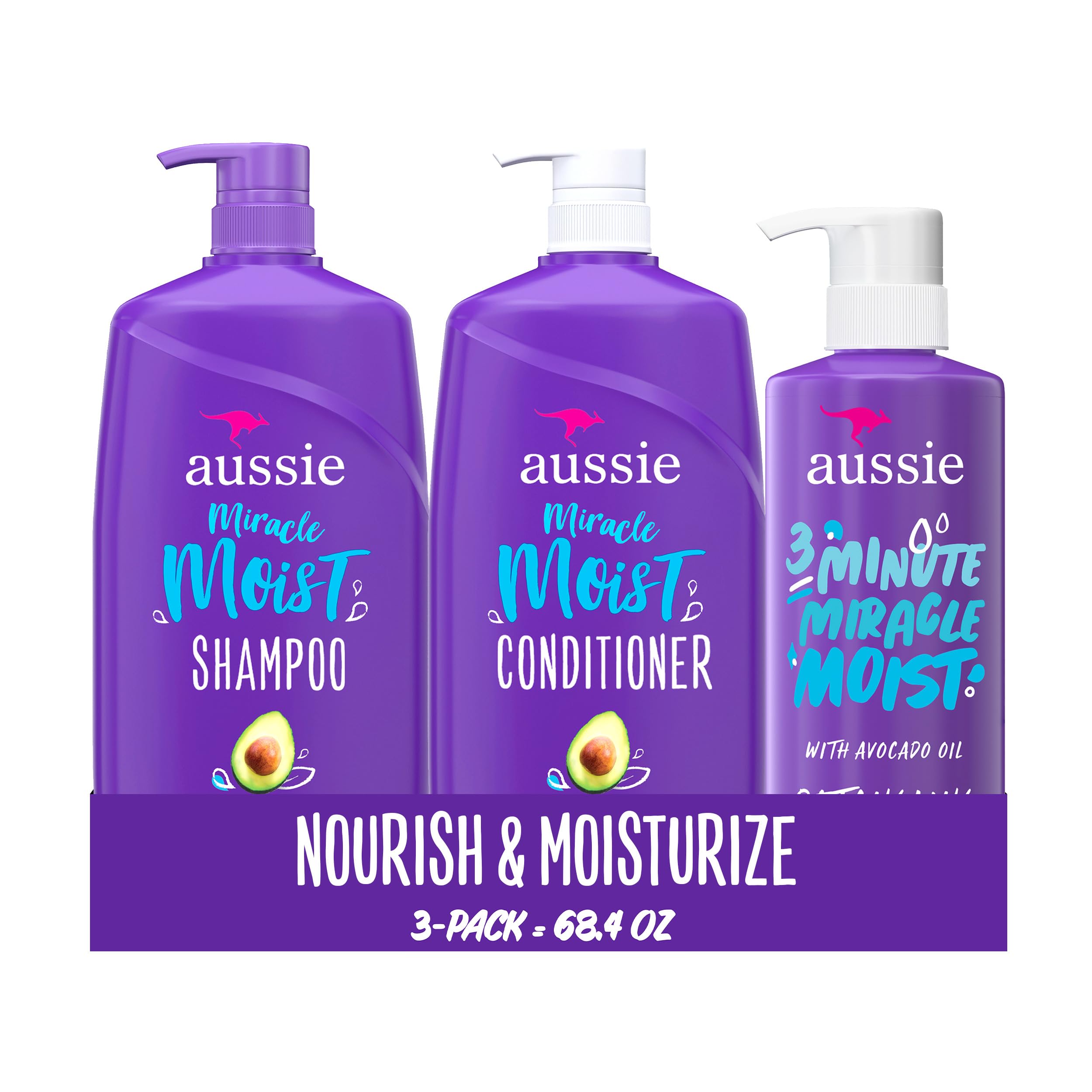 Foto 2 pulgar | Set De Champú Y Acondicionador Aussie Miracle Moist 2l - Venta Internacional.