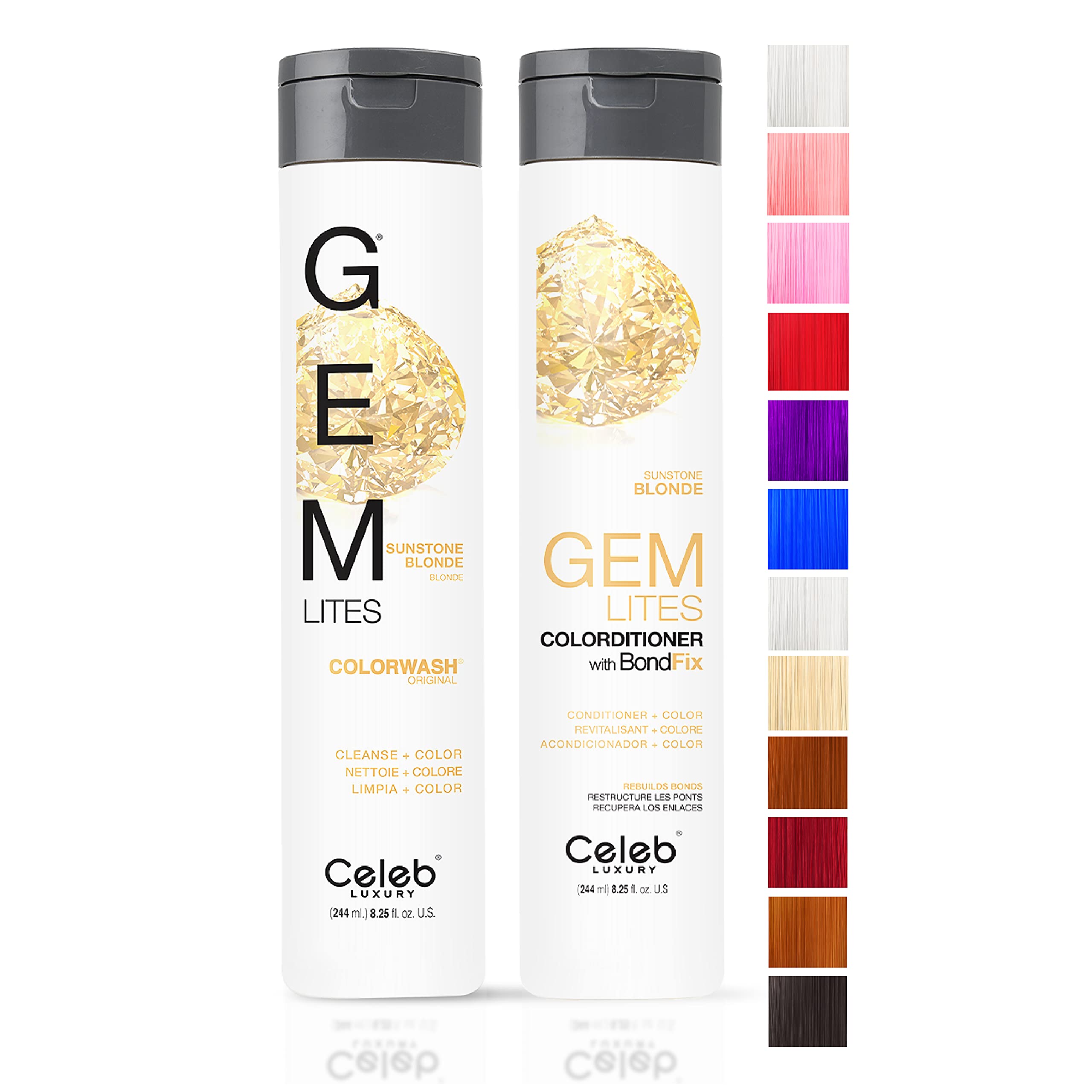 Foto 1 | Set De Champú Para El Cuidado Del Cabello Celeb Luxury Gem Lites Colorwash Sunstone - Venta Internacional.