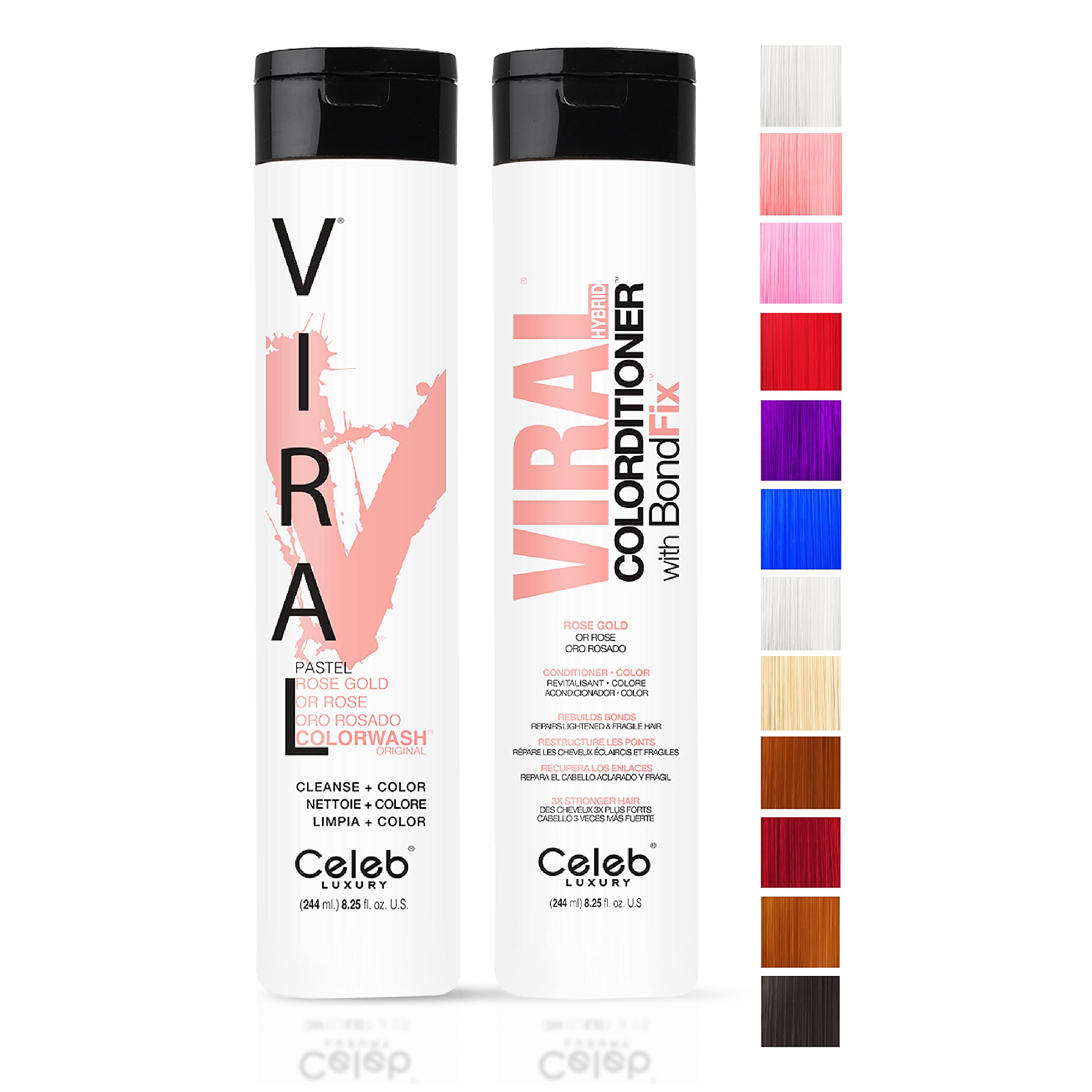 Foto 2 pulgar | Set De Tintes Para El Cabello Celeb Luxury Viral Rose Gold Colorwash + Bondfix - Venta Internacional.