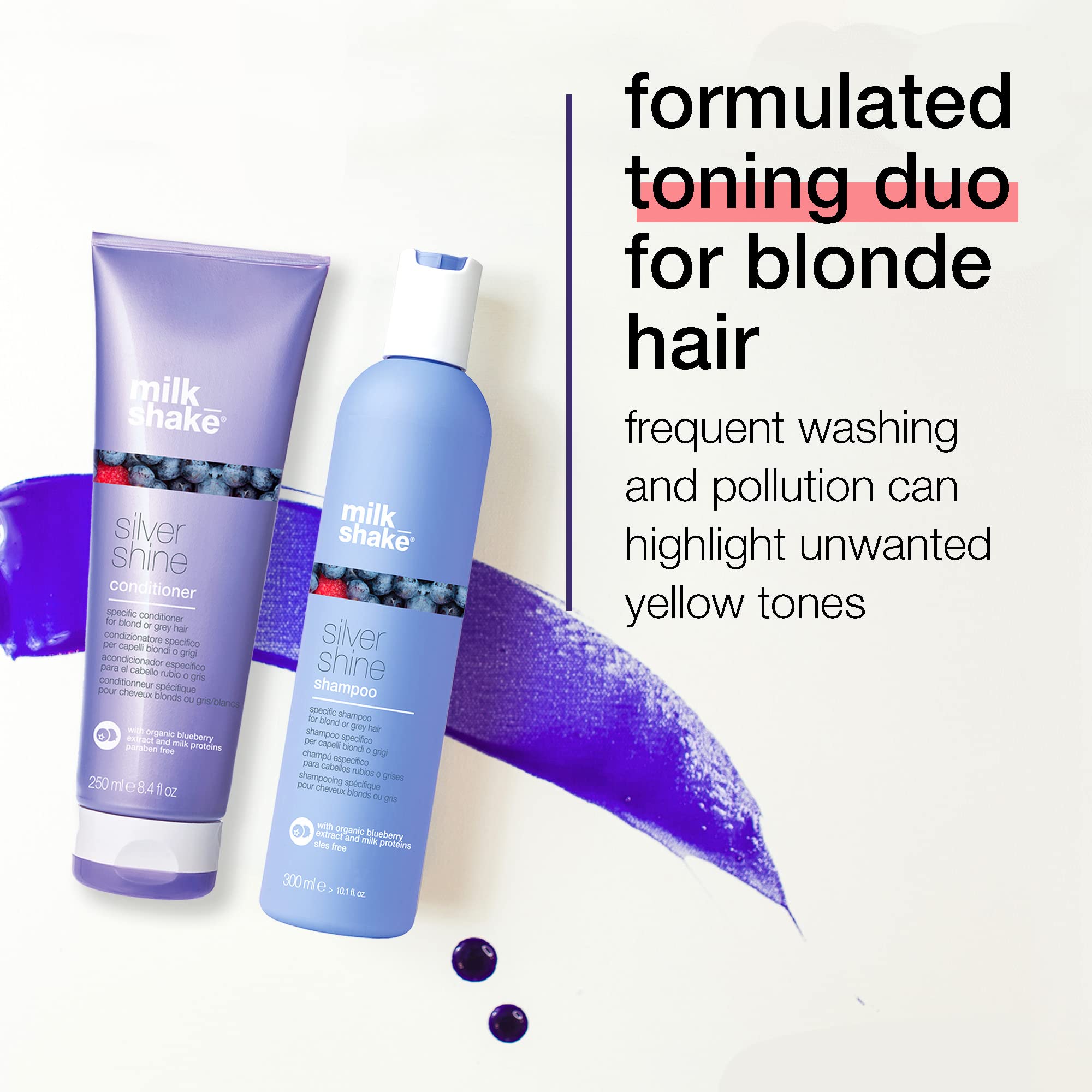 Foto 2 | Set De Champú Y Acondicionador Milk_shake Silver Shine Purple - Venta Internacional.