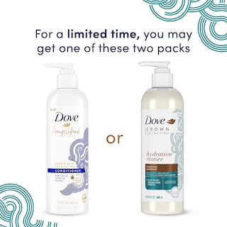 Foto 2 | Set Para El Cuidado Del Cabello Dove Amplified Textures, Champú Y Acondicionador - Venta Internacional.