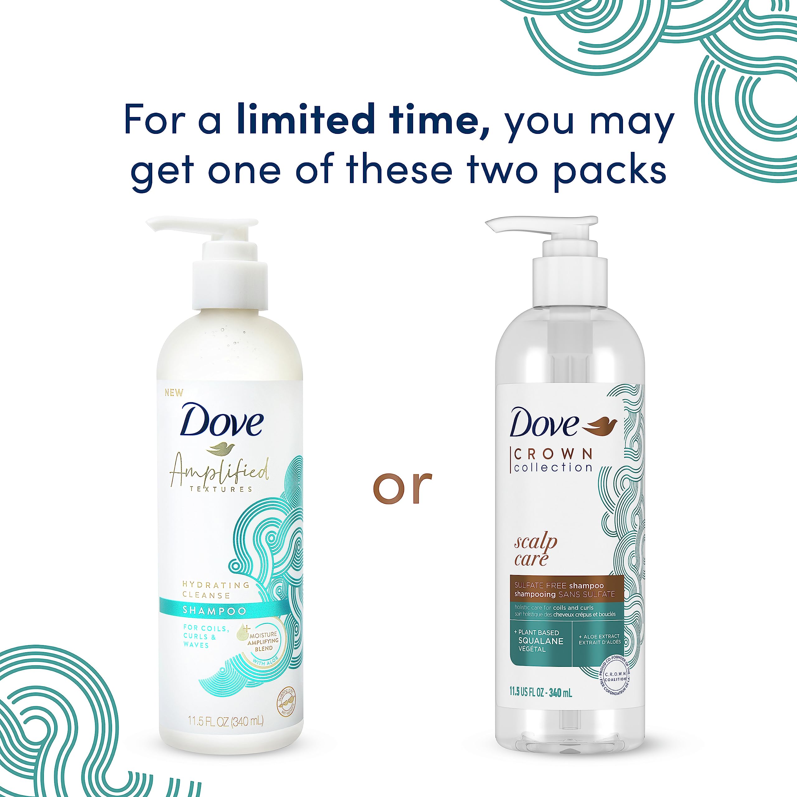 Foto 4 pulgar | Set Para El Cuidado Del Cabello Dove Amplified Textures, Champú Y Acondicionador - Venta Internacional.