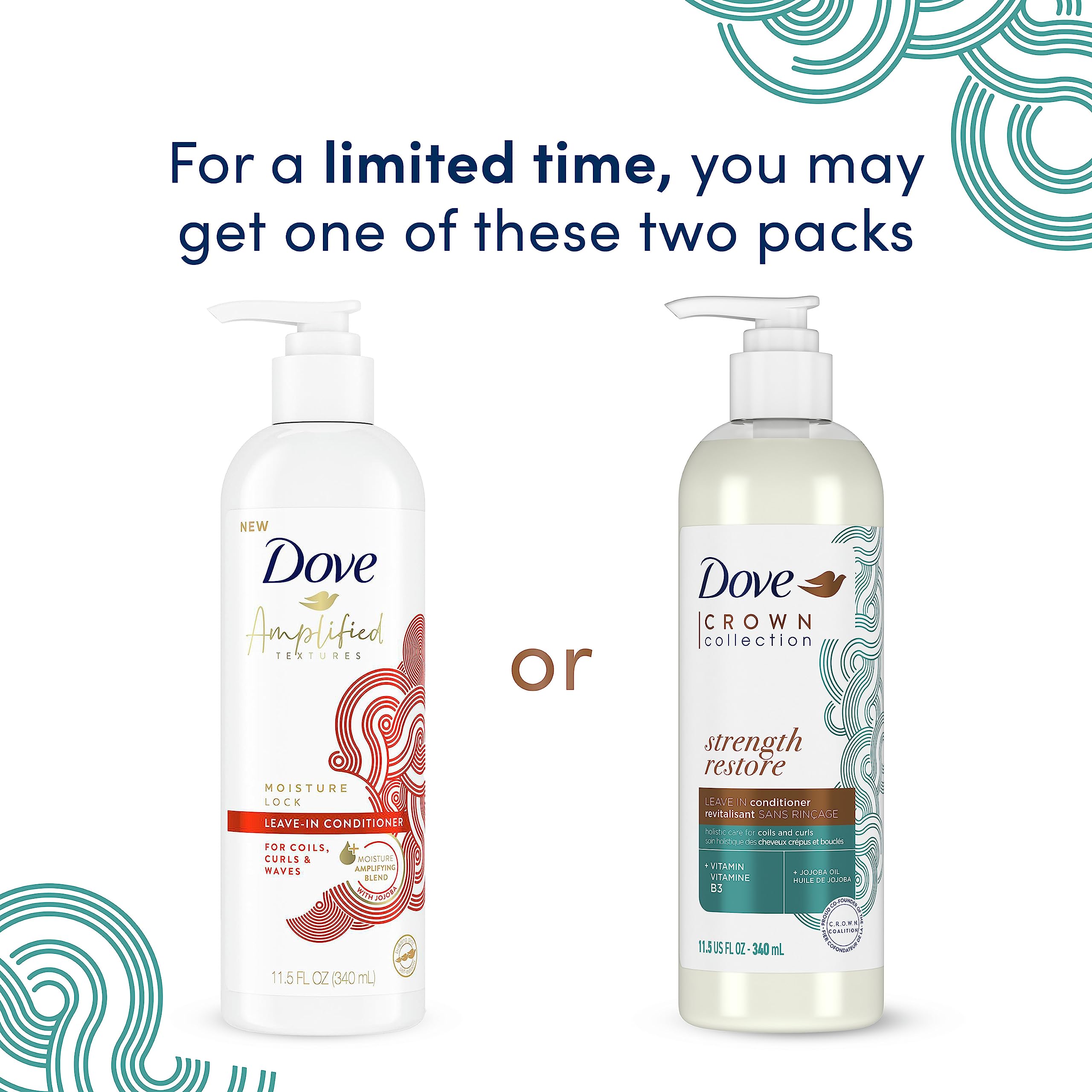 Foto 4 | Set Para El Cuidado Del Cabello Dove Amplified Textures, Champú Y Acondicionador - Venta Internacional.