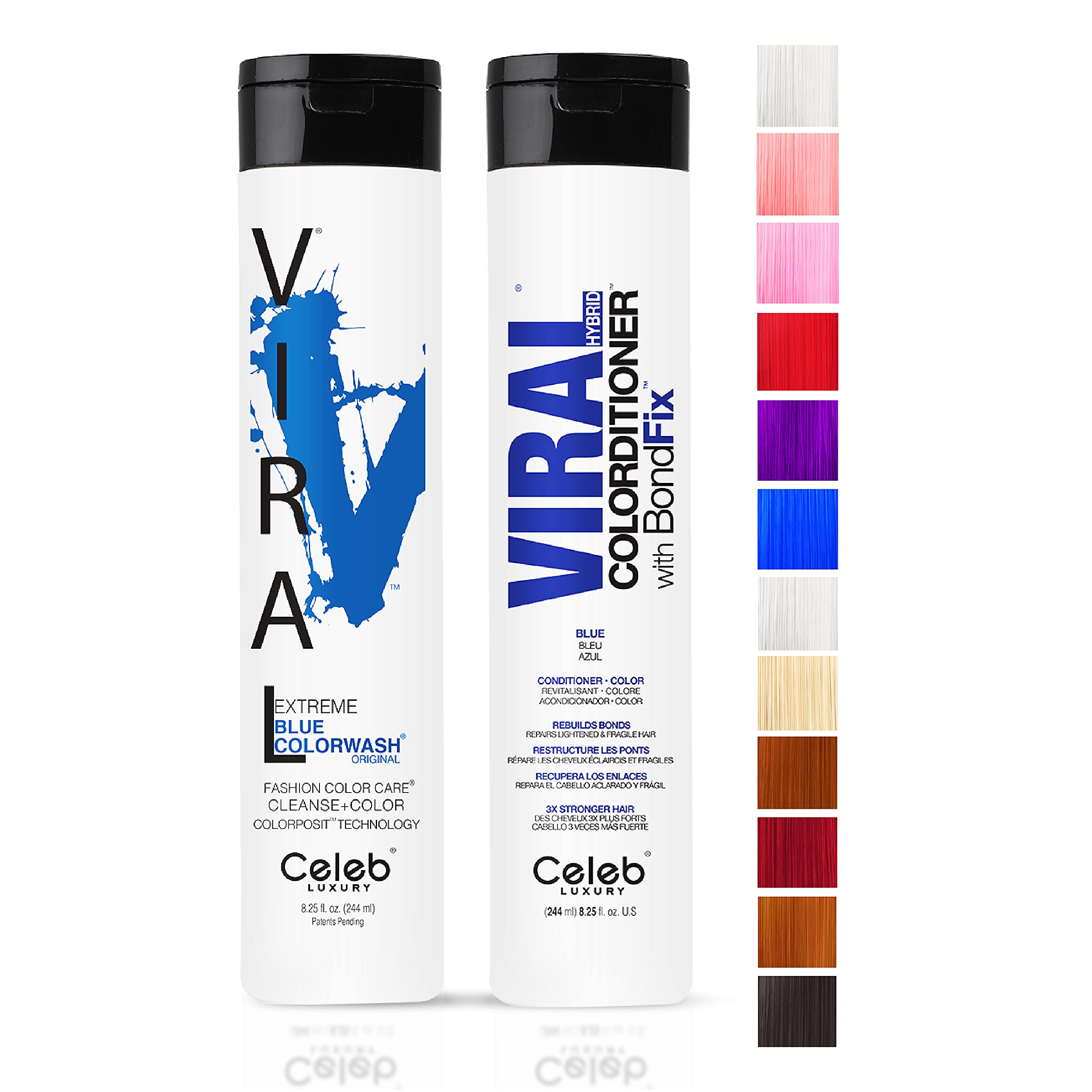 Champú Y Acondicionador Celeb Luxury Viral Blue Healthy Duo - Venta Internacional.