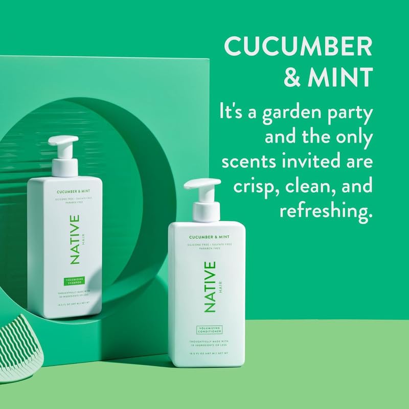 Foto 7 pulgar | Set De Champú Y Acondicionador Native Volumizing Cucumber & Mint - Venta Internacional.