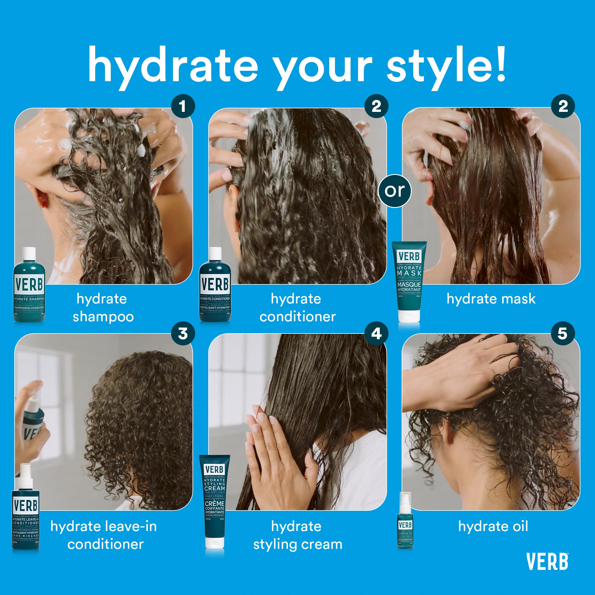 Foto 3 pulgar | Kit De Hidratación Verb Hi Con Fórmulas Lujosas Para El Cabello, 3 Unidades - Venta Internacional.