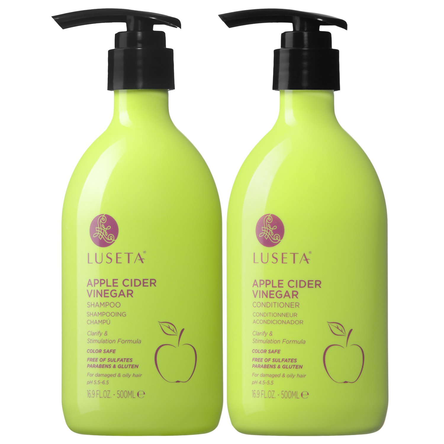 Foto 2 pulgar | Set De Champú Y Acondicionador Luseta Con Vinagre De Manzana, 500 Ml - Venta Internacional.