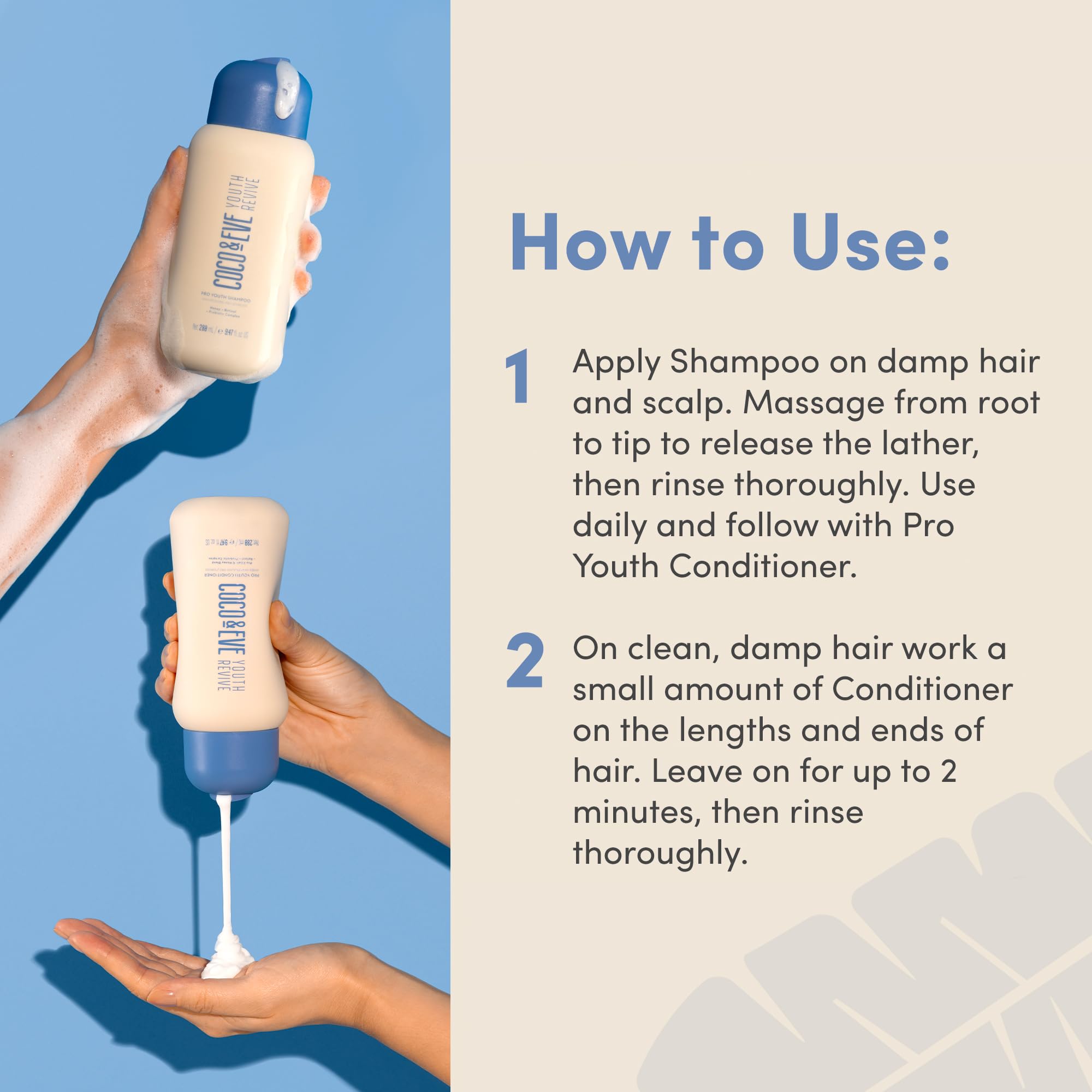 Foto 7 pulgar | Champú y Acondicionador Coco & Eve Pro Youth 280 Ml - Venta Internacional