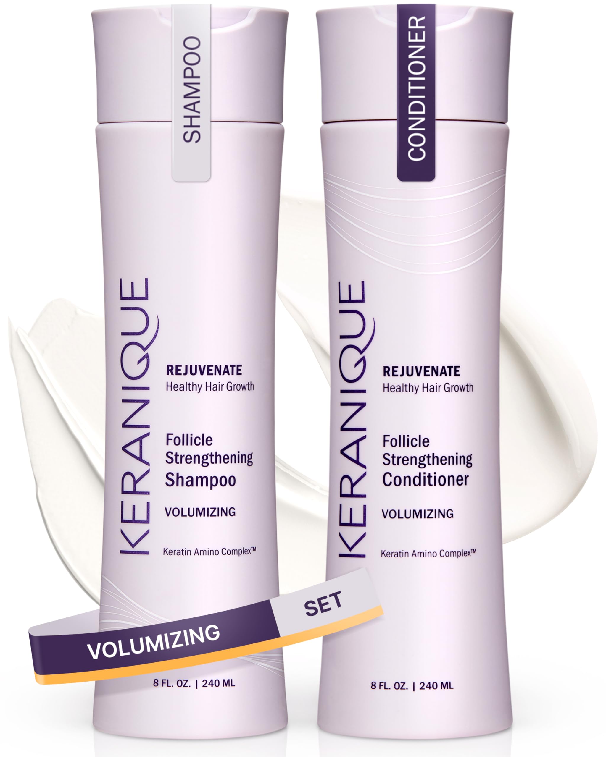 Set de Champú y Acondicionador Keranique Volumizing 240 ml para Mujer - Venta Internacional
