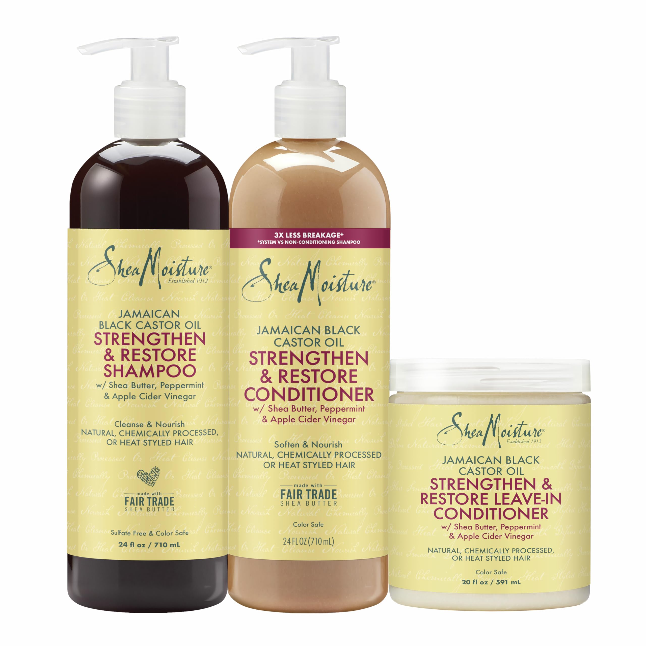 Foto 2 pulgar | Paquete de 3 Unidades de Sheamoisture Strengthure & Restore para el Cuidado del Cabello - Venta Internacional