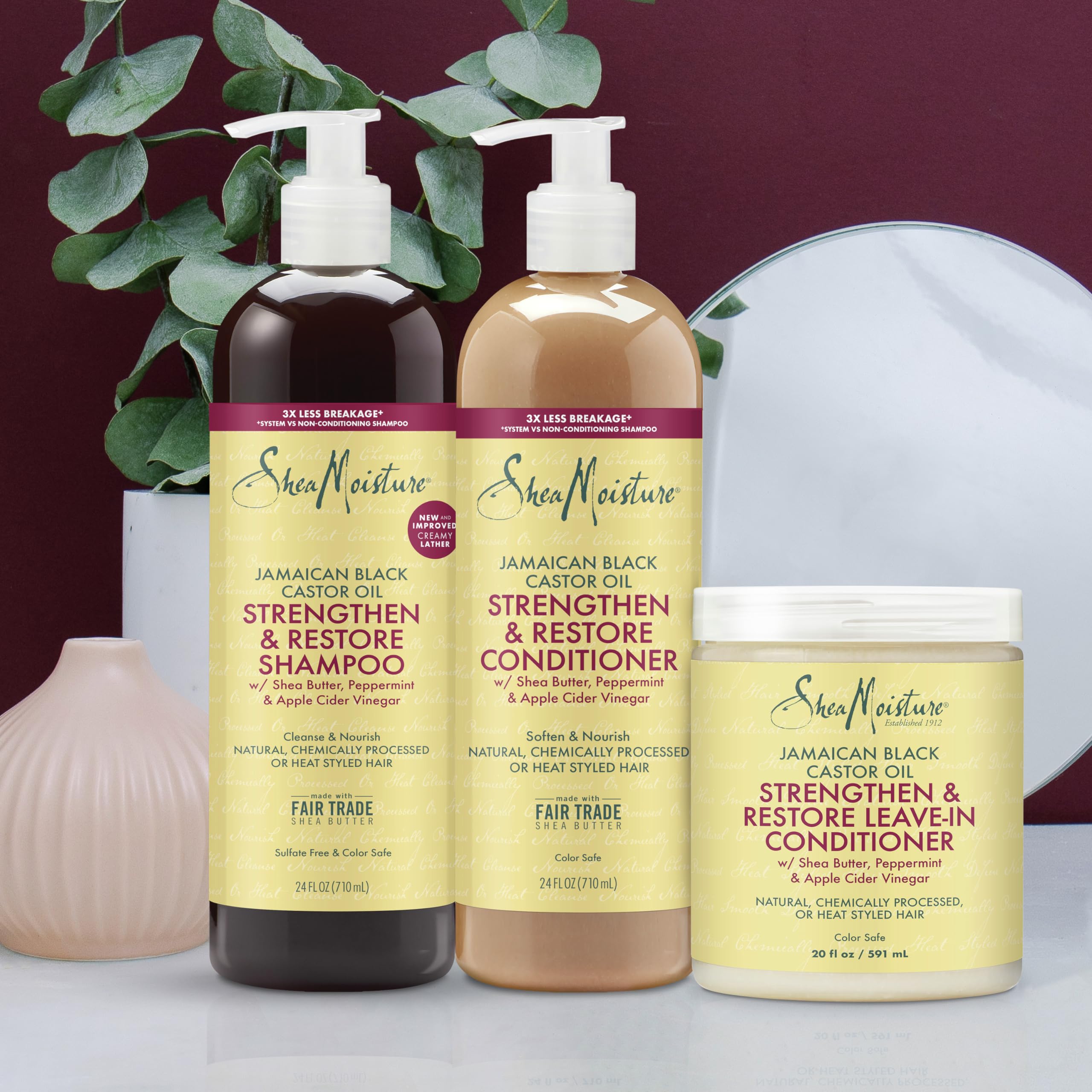 Foto 7 pulgar | Paquete de 3 Unidades de Sheamoisture Strengthure & Restore para el Cuidado del Cabello - Venta Internacional