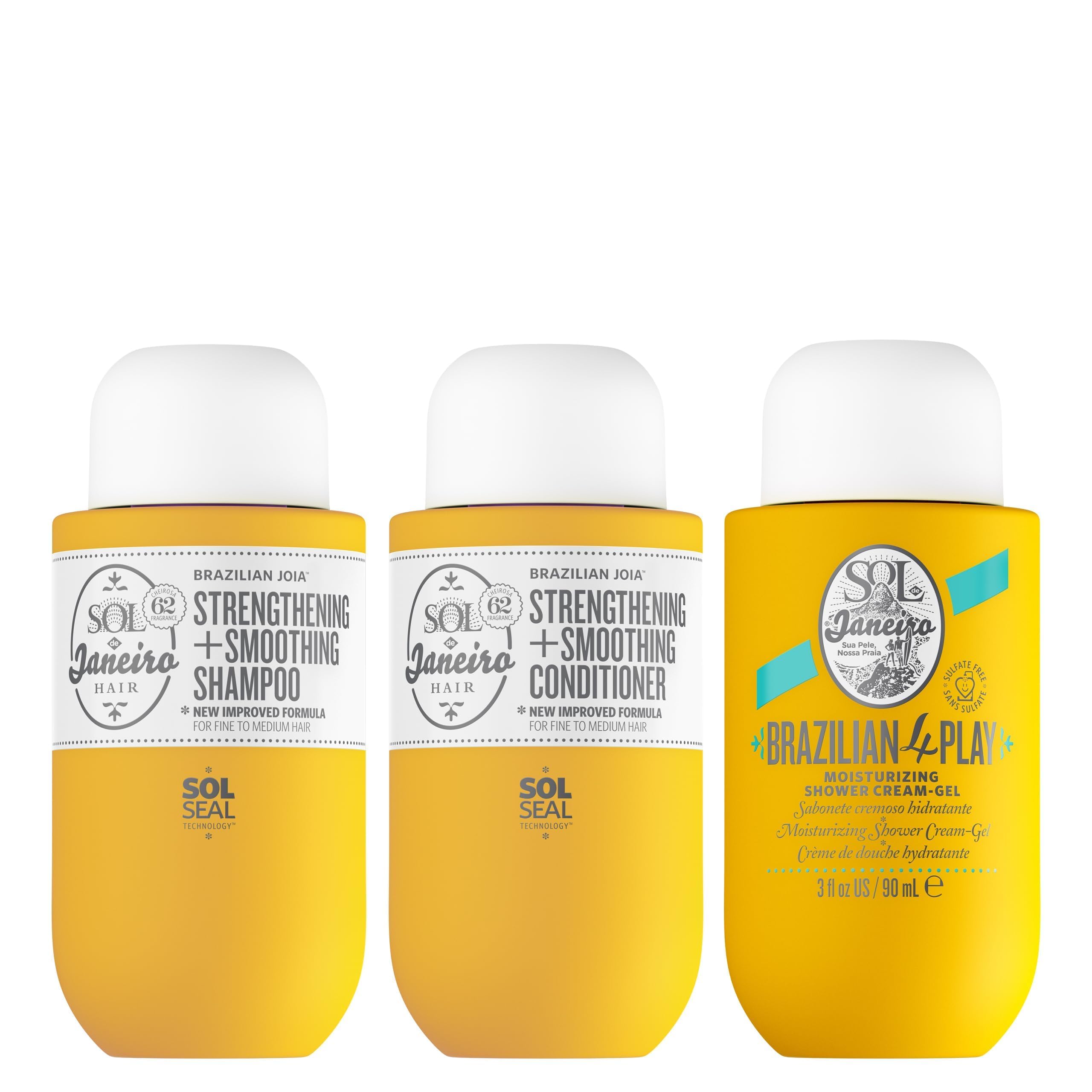 Set Body Wash + Shampoo Y Acondicionador Sol De Janeiro 4 Play - Venta Internacional