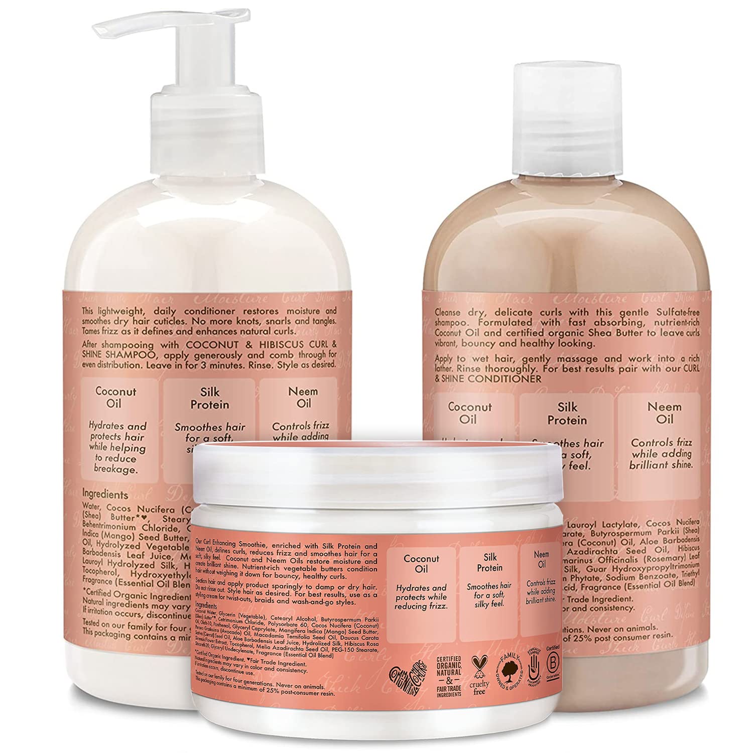 Foto 3 pulgar | Set para el Cuidado del Cabello Shea Moisture Coconut And Hibiscus Curl Trio - Venta Internacional