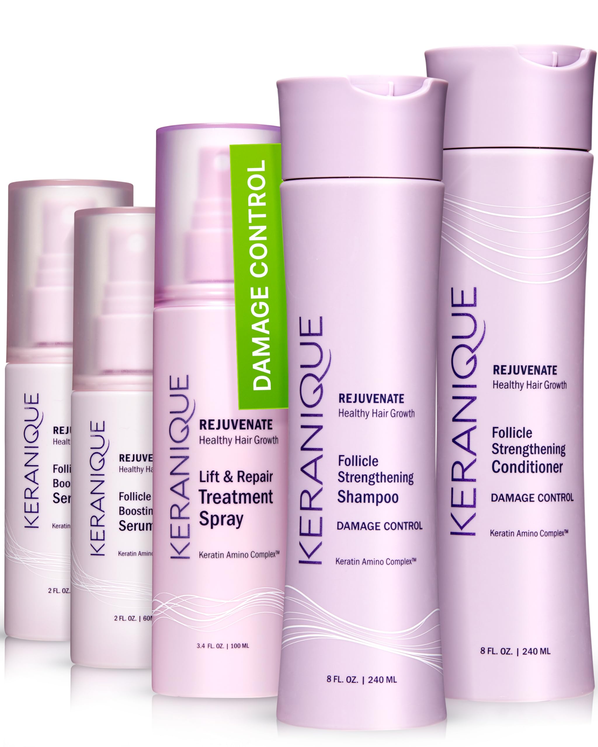 Foto 2 pulgar | Set Para El Cuidado Del Cabello Keranique Damage Control Shampoo & Acondicionador - Venta Internacional.
