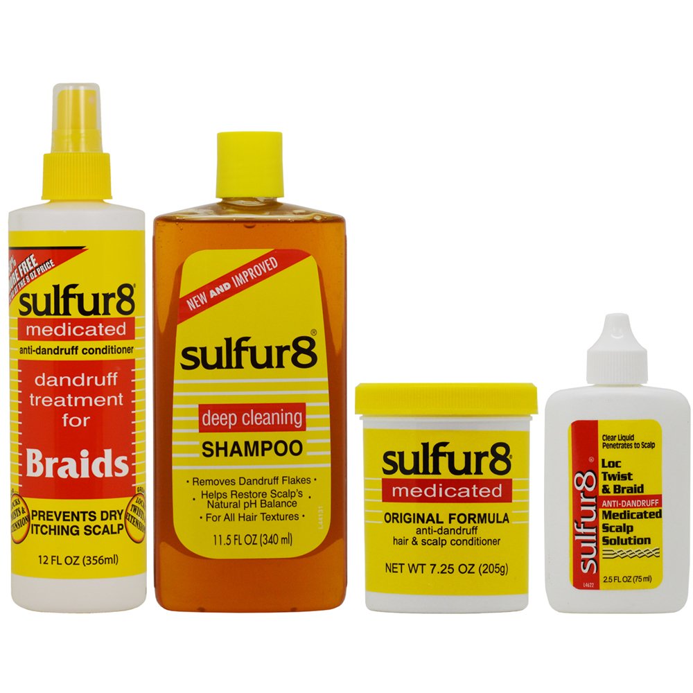 Foto 2 pulgar | Set De 4 Productos Anticaspa Para El Cuidado Del Cabello Y El Cuero Cabelludo Sulfur8 - Venta Internacional.
