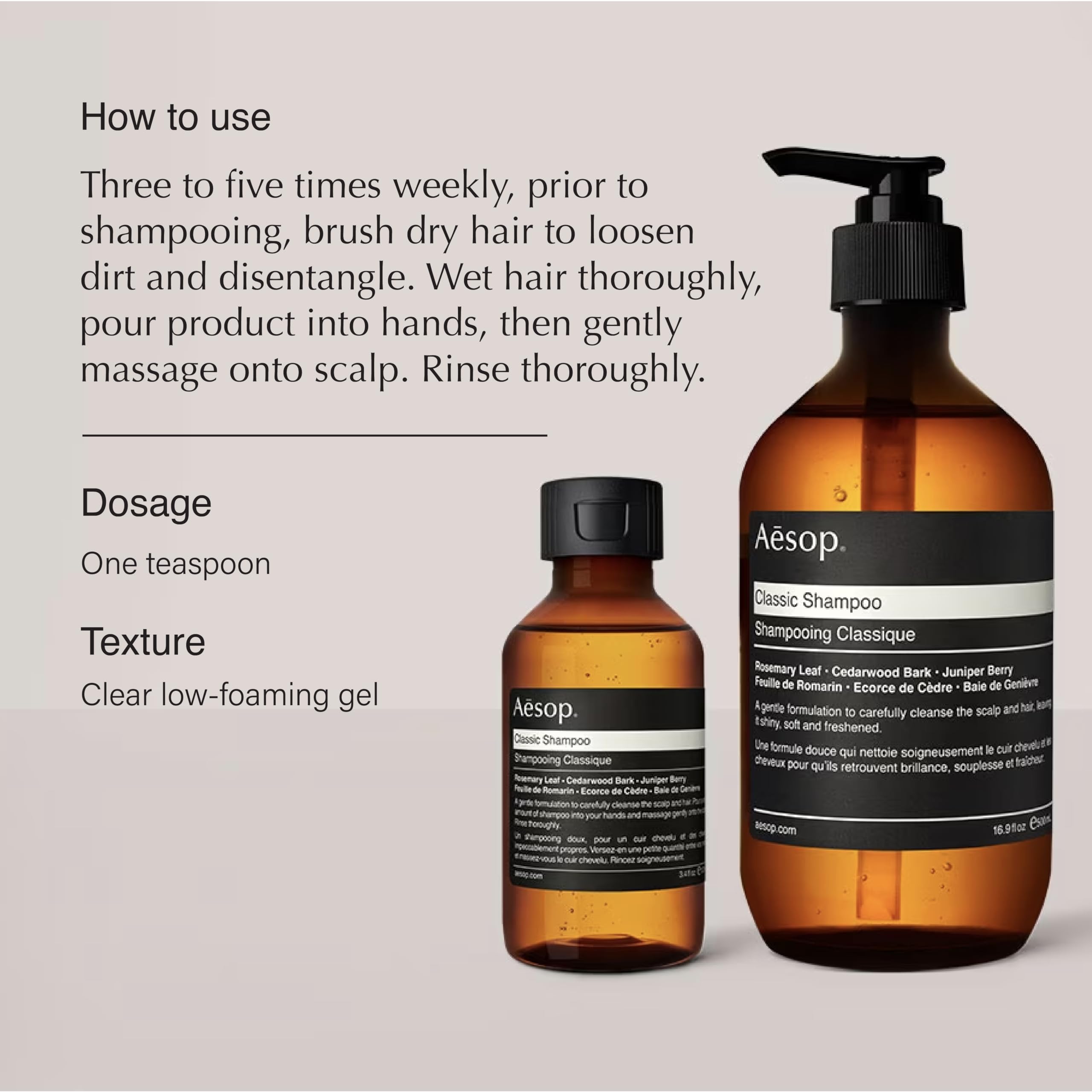 Foto 4 pulgar | Set De Champú Y Acondicionador Aesop Classic Rosemary 500 Ml - Venta Internacional.