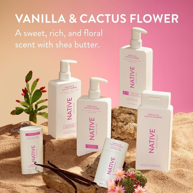 Foto 7 | Set De Champú Y Acondicionador Native Vanilla & Cactus Flower - Venta Internacional.