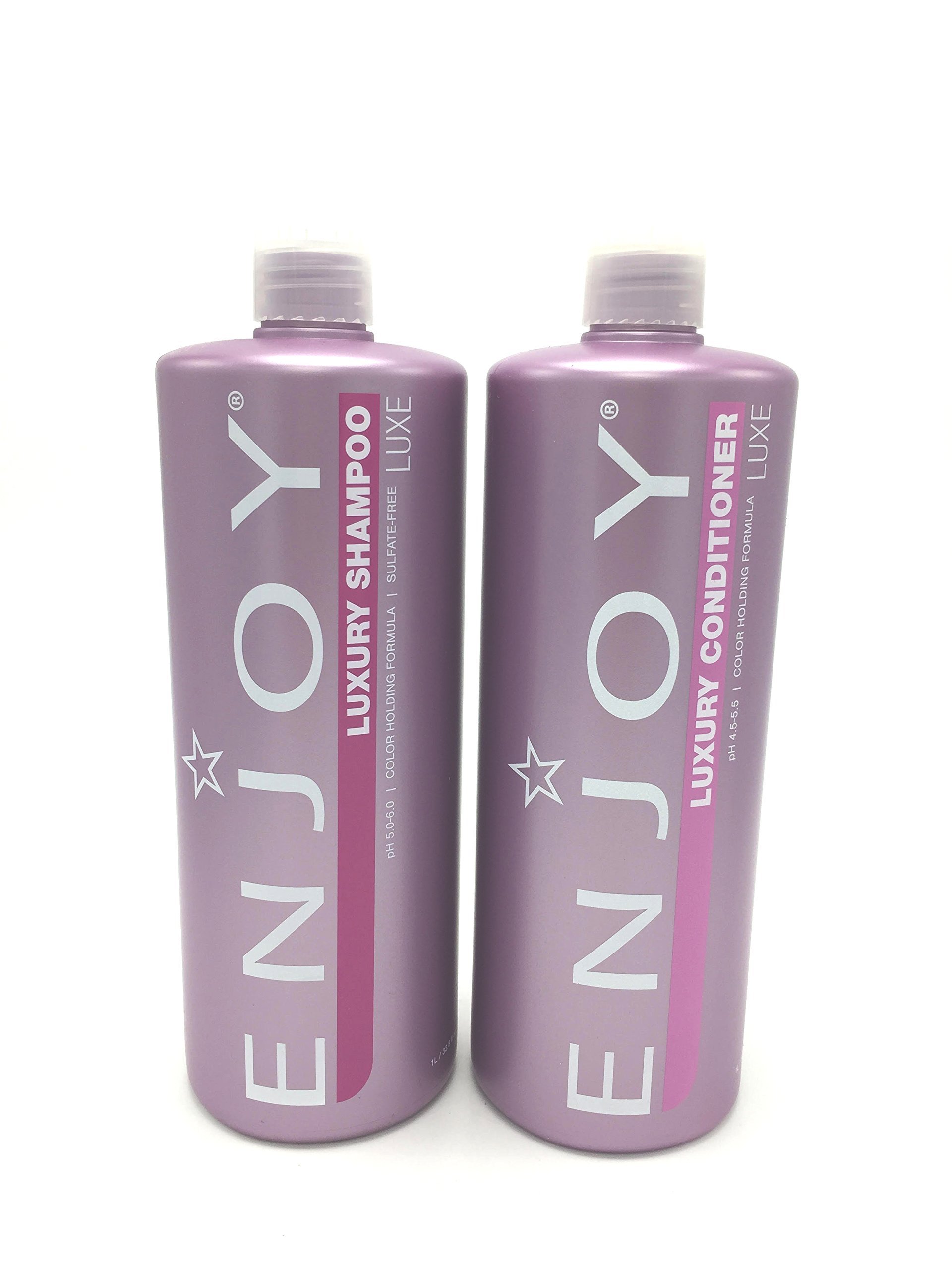 Champú Y Acondicionador Duo Enjoy Hair Care, 1 Litro, Para Cabello Grueso - Venta Internacional.