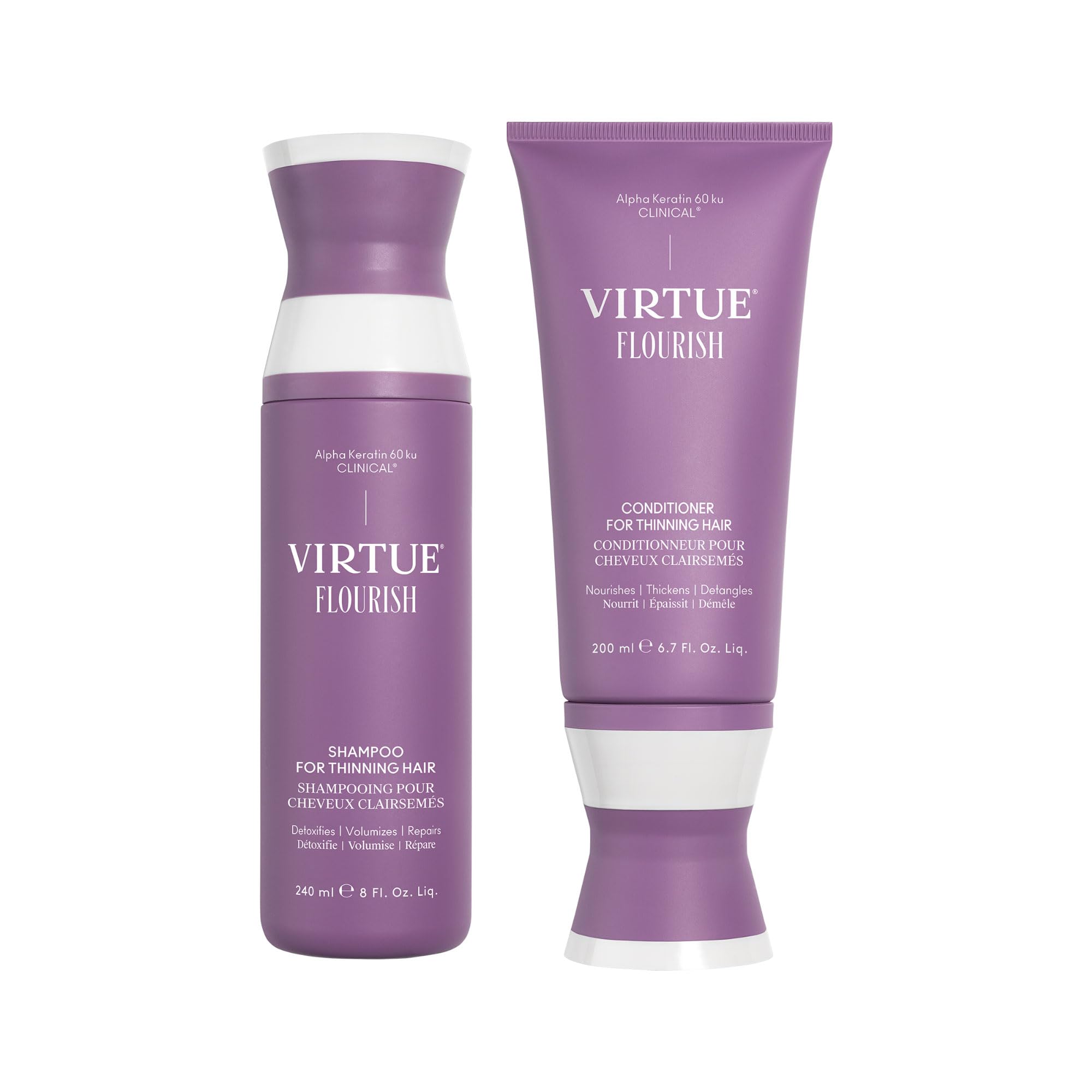 Set De Champú Y Acondicionador Virtue Flourish Para Cabello Fino - Venta Internacional.